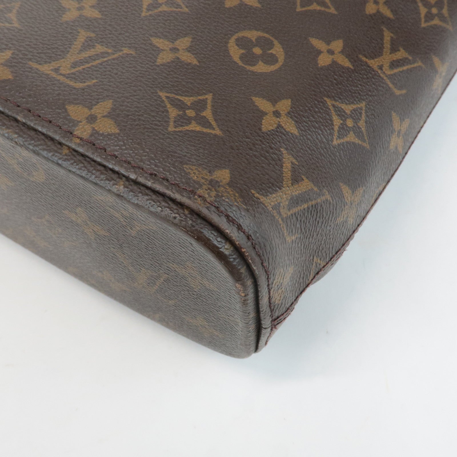 Louis Vuitton Monogram Luco Tote Bag Hand Bag Brown M51155 Used