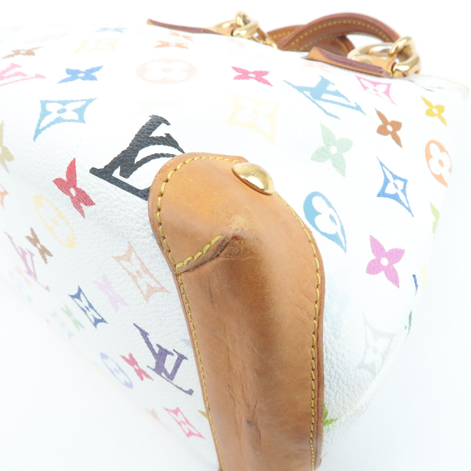 Louis Vuitton Monogram Multicolor Audra Hand Bag Blanc M40047 Used