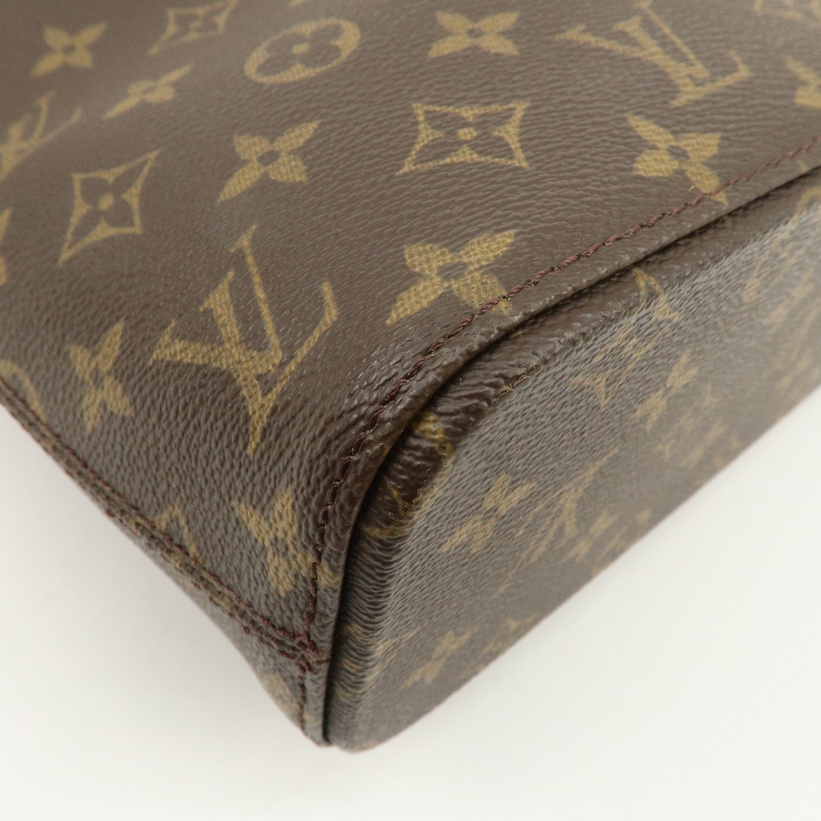 Louis Vuitton Monogram Luco Tote Bag Hand Bag Brown M51155 Used