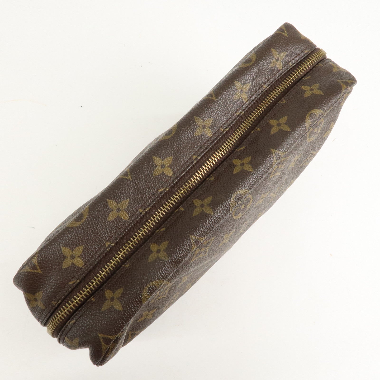 Louis Vuitton Monogram Trousse Toilette 28 Pouch Brown M47522 Used