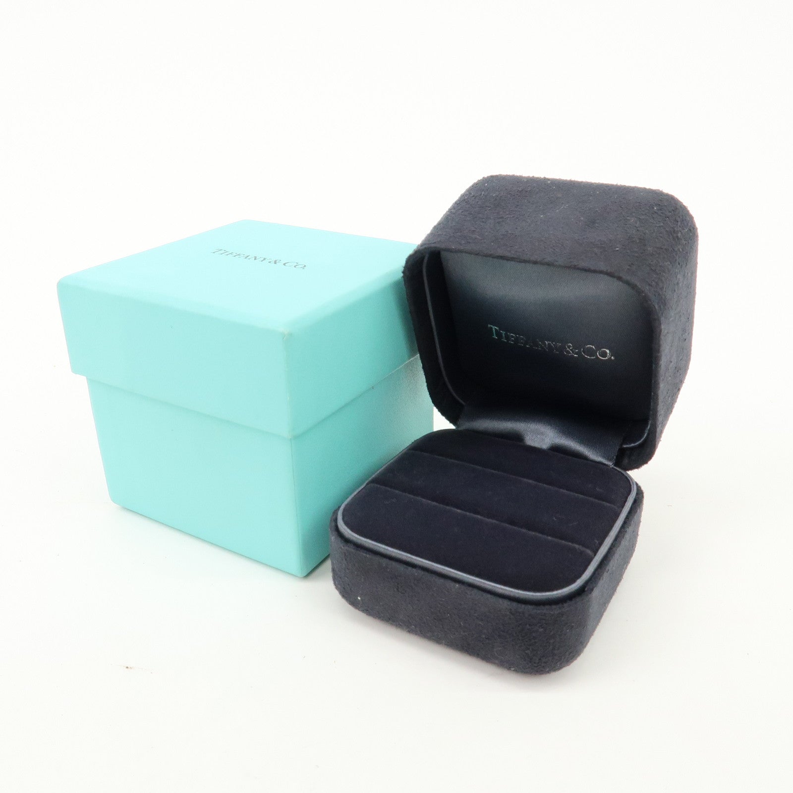 Tiffany&Co. Set of 3 Jewelry Box for Pair RIngs Tiffany Blue