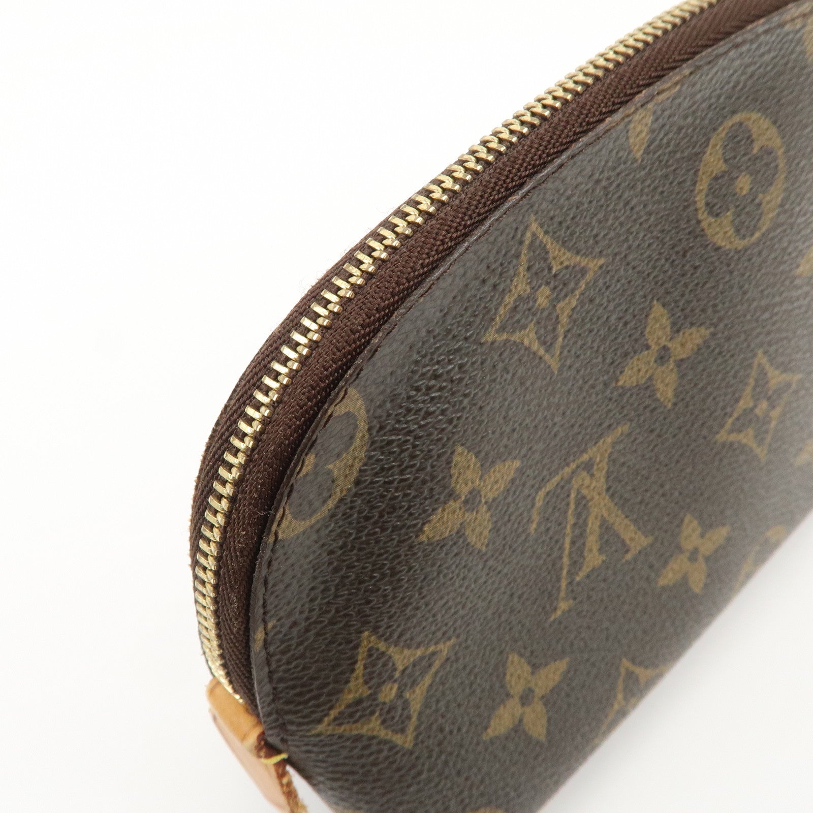 Louis Vuitton Monogram Pochette Cosmetic Pouch Brown M47515 Used