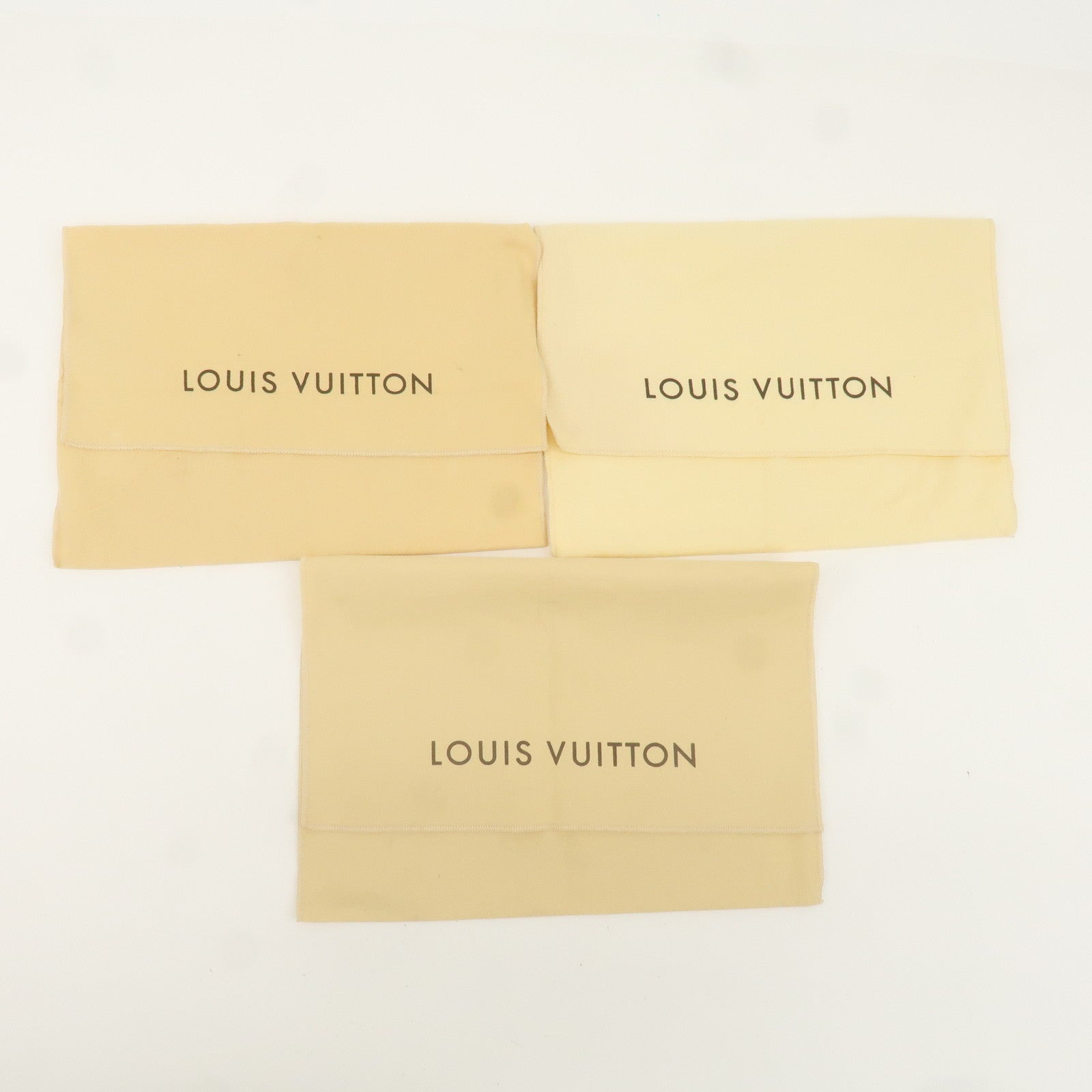 Louis Vuitton Set of 10 Dust Bag Storage Bag Flap Beige