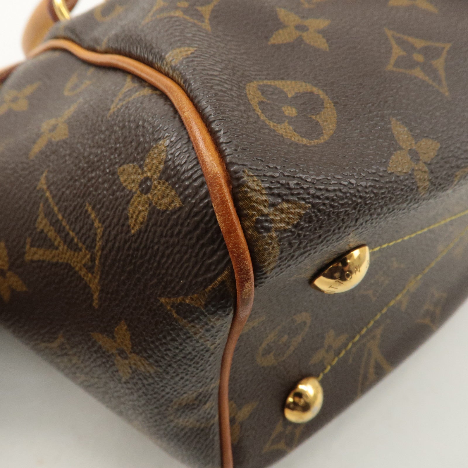 Louis Vuitton Monogram Tivoli PM Hand Bag Brown M40143