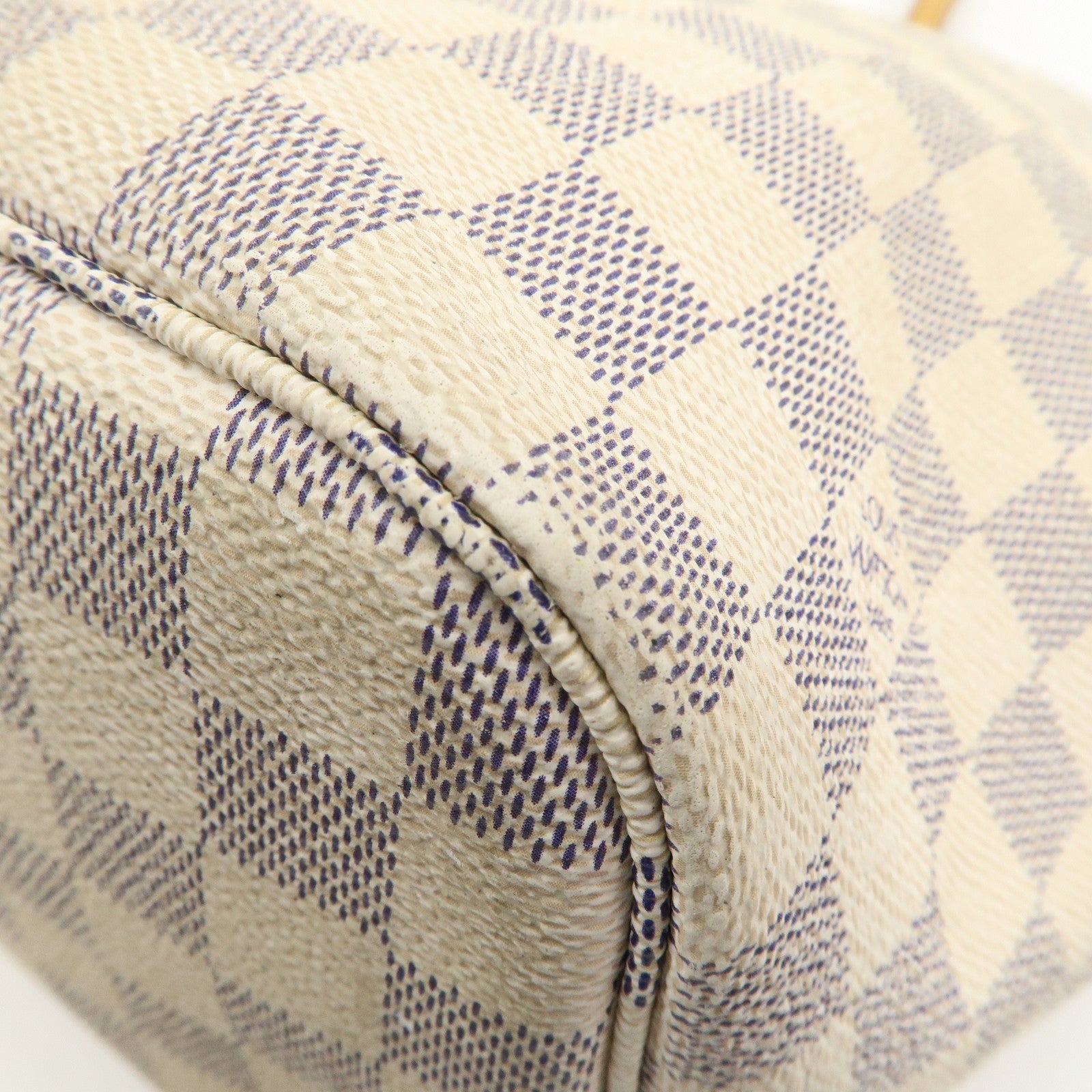 Louis Vuitton Damier Azur Neverfull MM Tote Bag N51107 Used