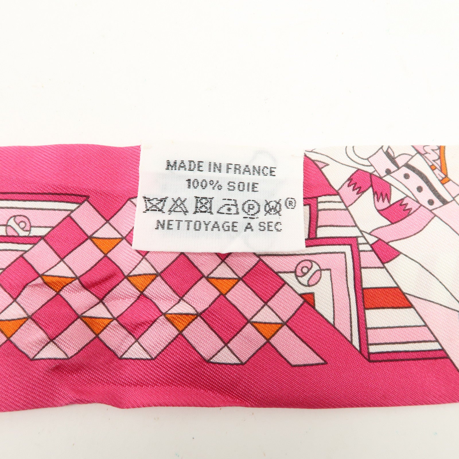 HERMES Silk 100% Twilly Scarf De l
Ombrelle aux Duels Pink Used