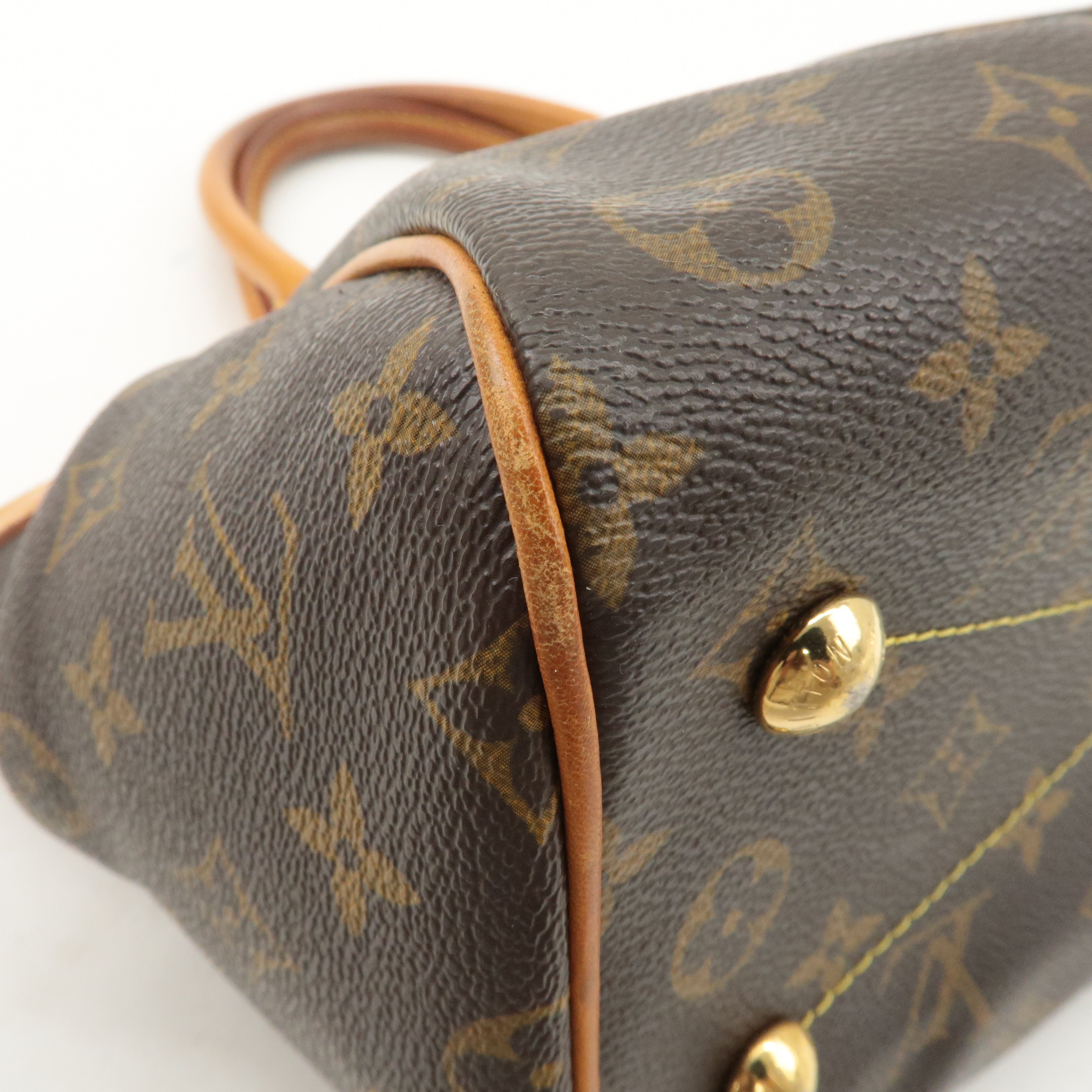 Louis Vuitton Monogram Tivoli PM Hand Bag Brown M40143