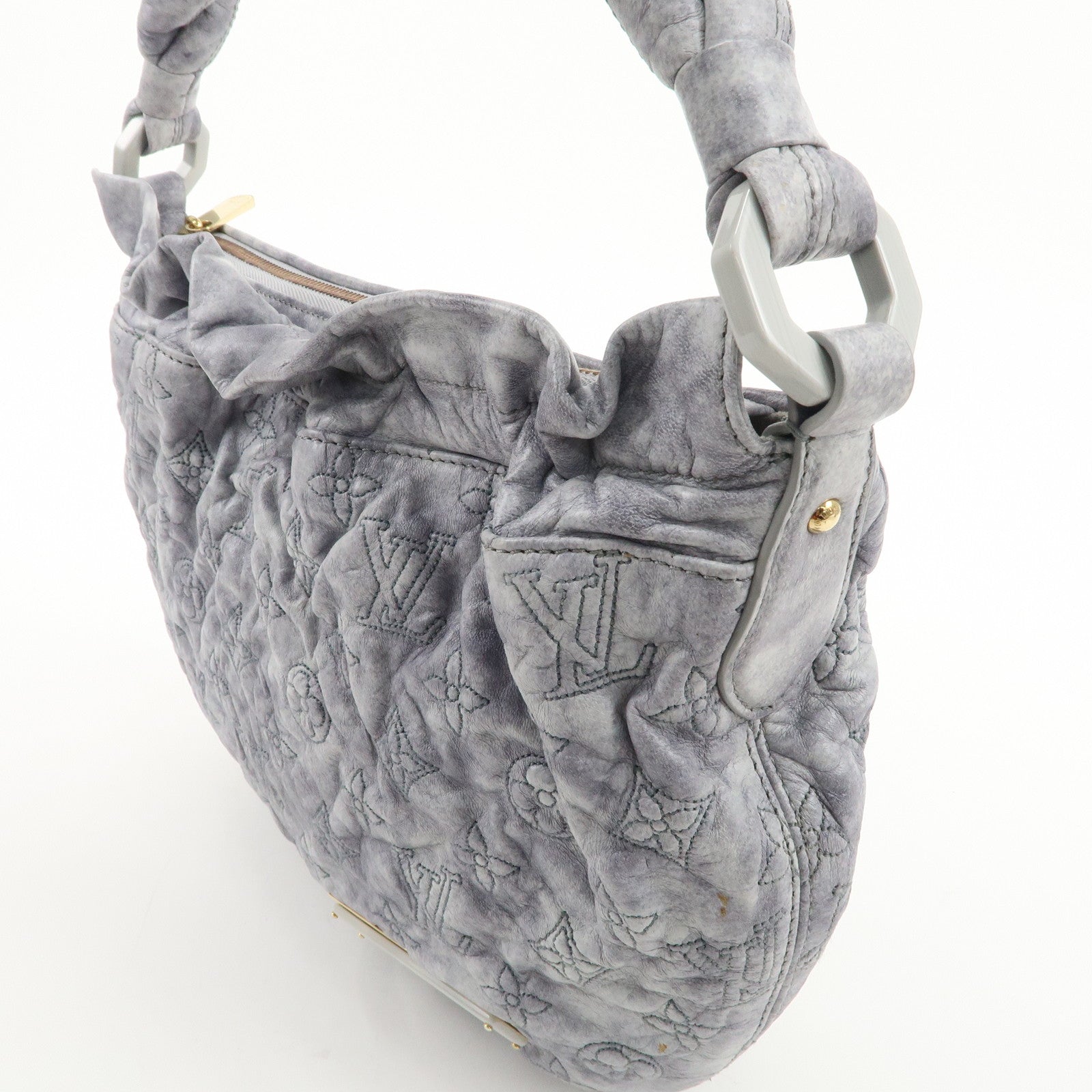 Louis Vuitton Monogram Olympe Nimbus PM Shoulder Bag M95475 Gray Used