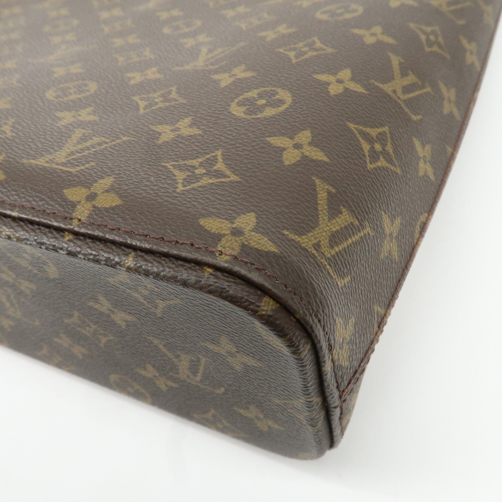 Louis Vuitton Monogram Luco Tote Bag Hand Bag Brown M51155 Used