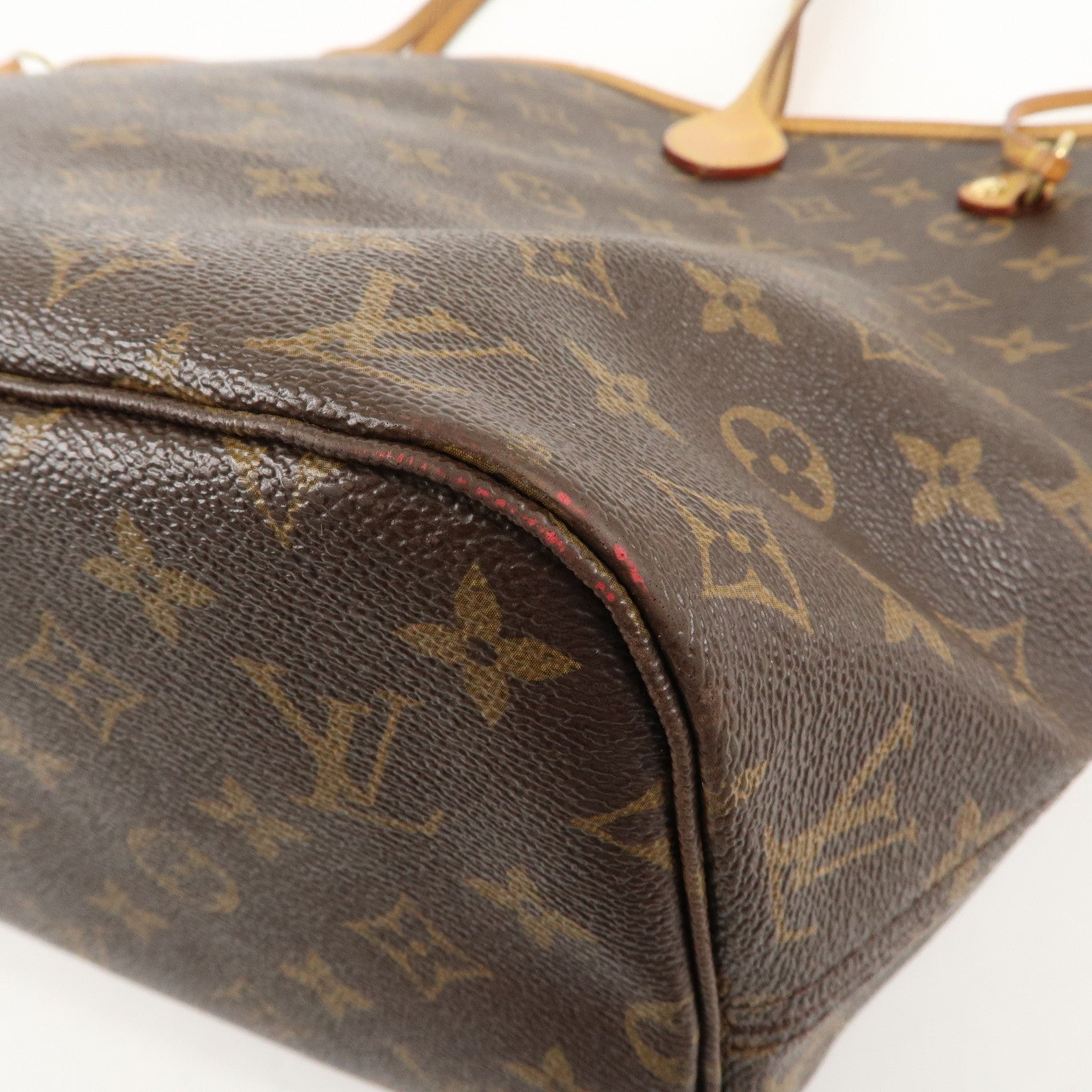 Louis Vuitton Monogram Neverfull MM Tote Bag Cerise M41177