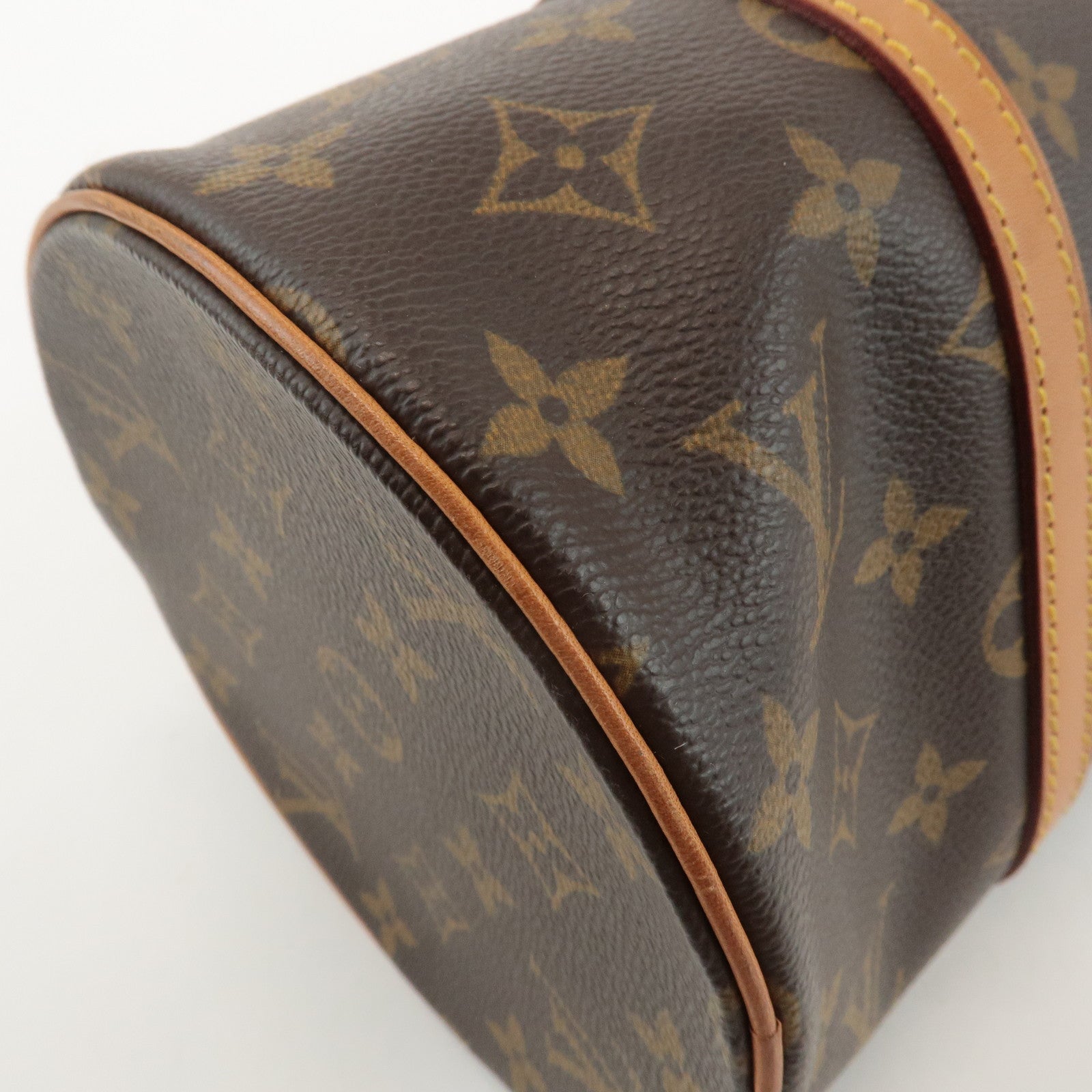 Louis Vuitton Monogram Papillon 30 Hand Bag New Style Brown M51385 Used