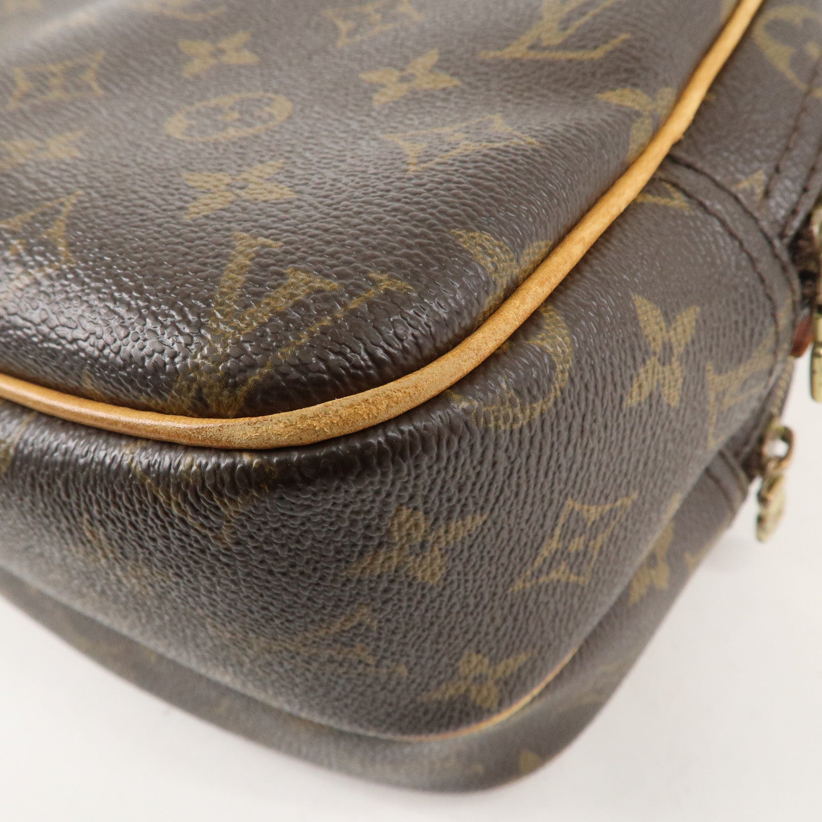 Louis Vuitton Monogram Reporter PM Shoulder Bag Brown M45254