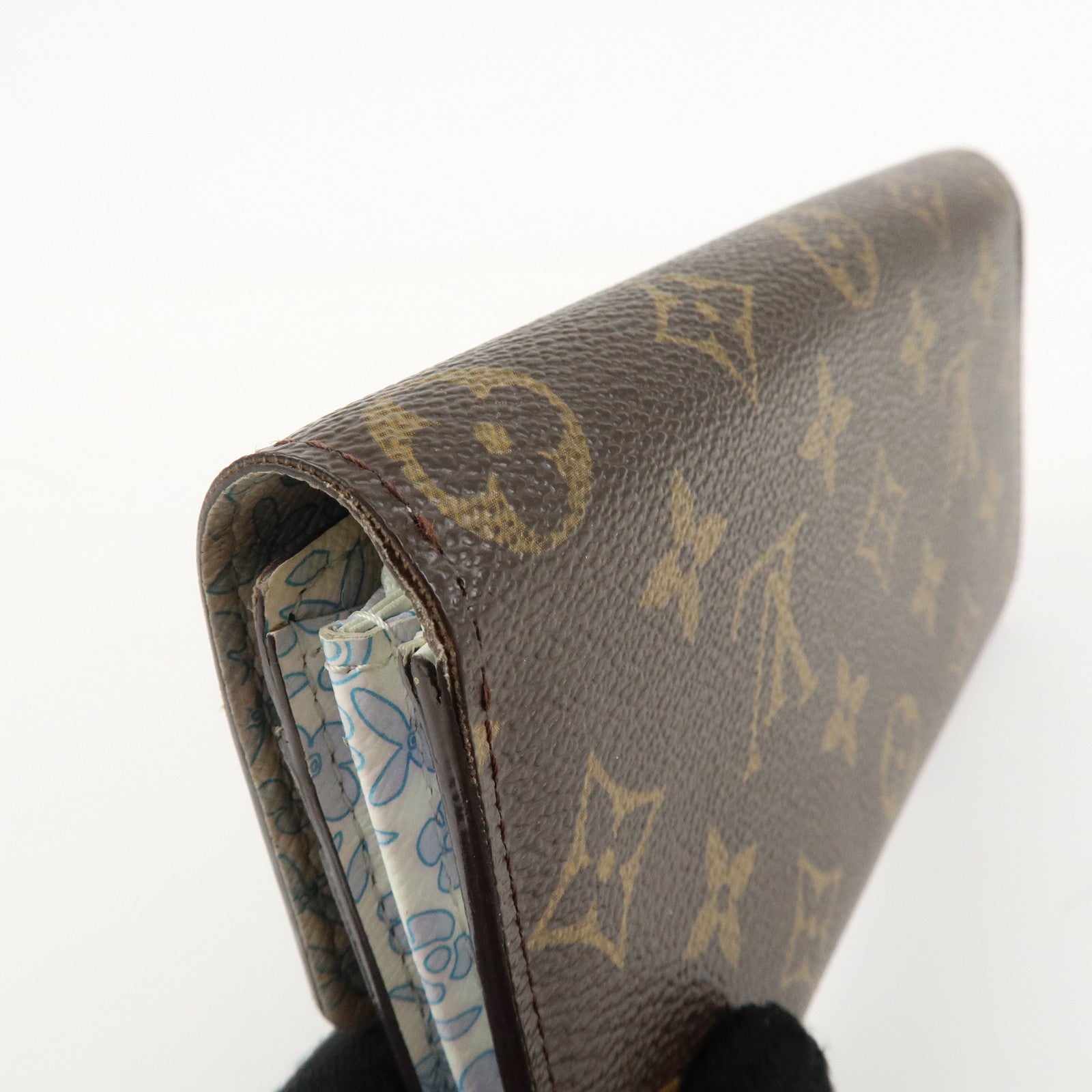 Louis Vuitton Monogram Fleuri Portefeuille Sarah Wallet *initialed Used