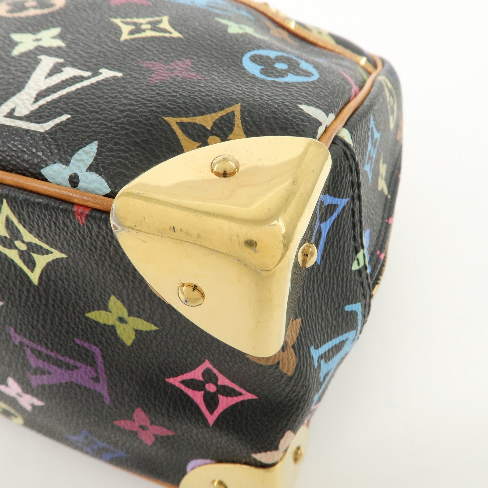 Louis Vuitton Monogram Multi Color Trouville Hand Bag M92662 Used