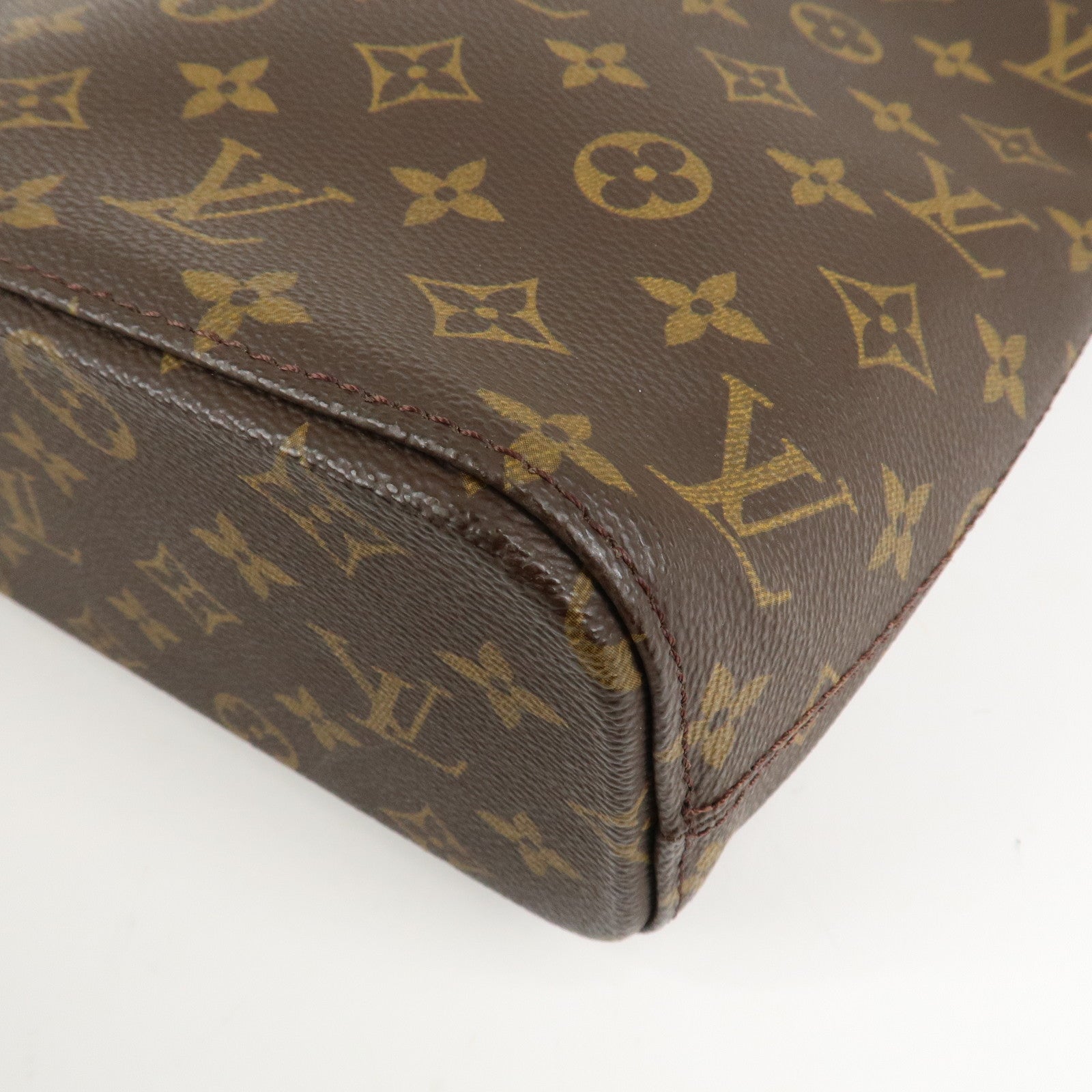 Louis Vuitton Monogram Luco Tote Bag Hand Bag Brown M51155 Used