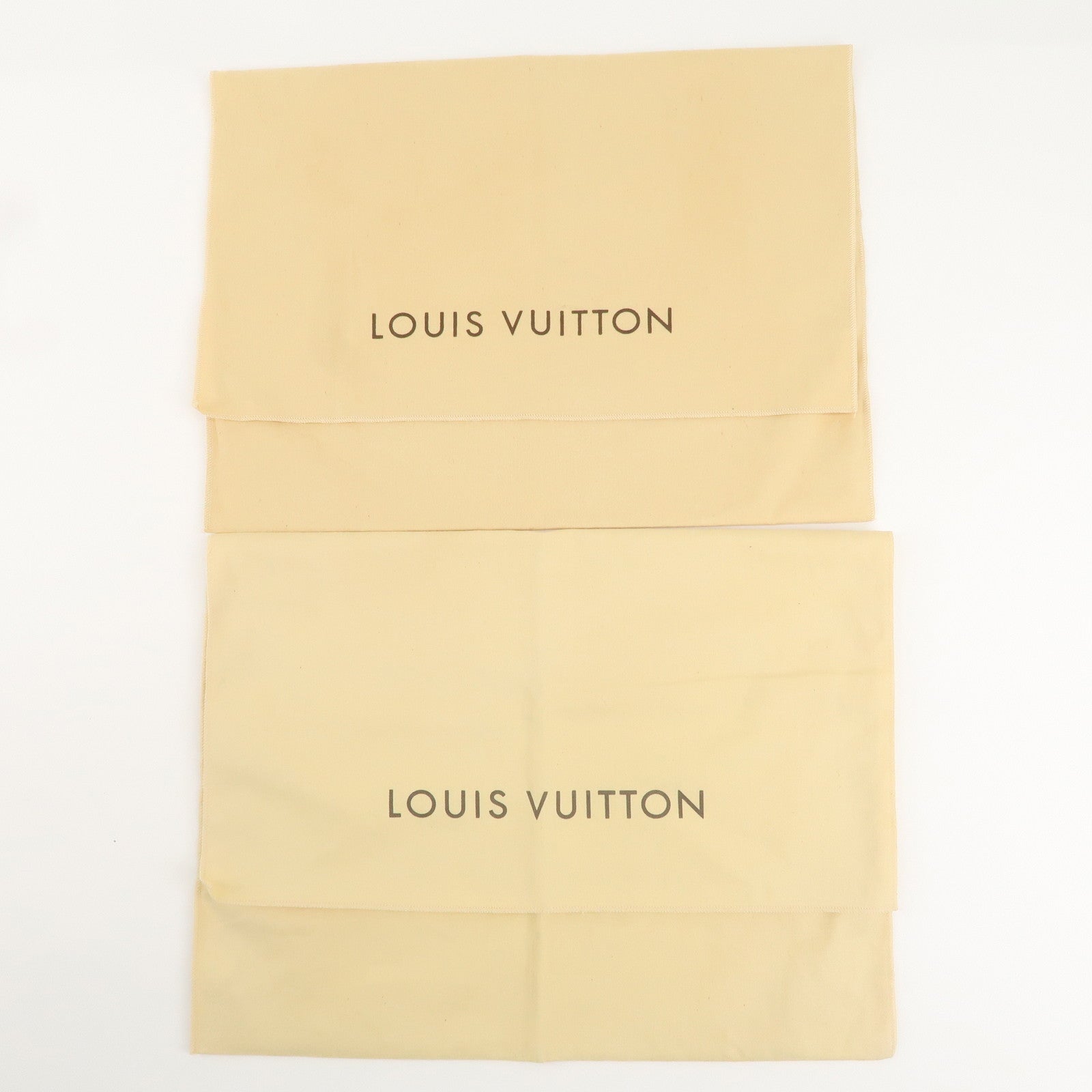 Louis Vuitton Set of 12 Dust Bag Storage Bag Flap Beige