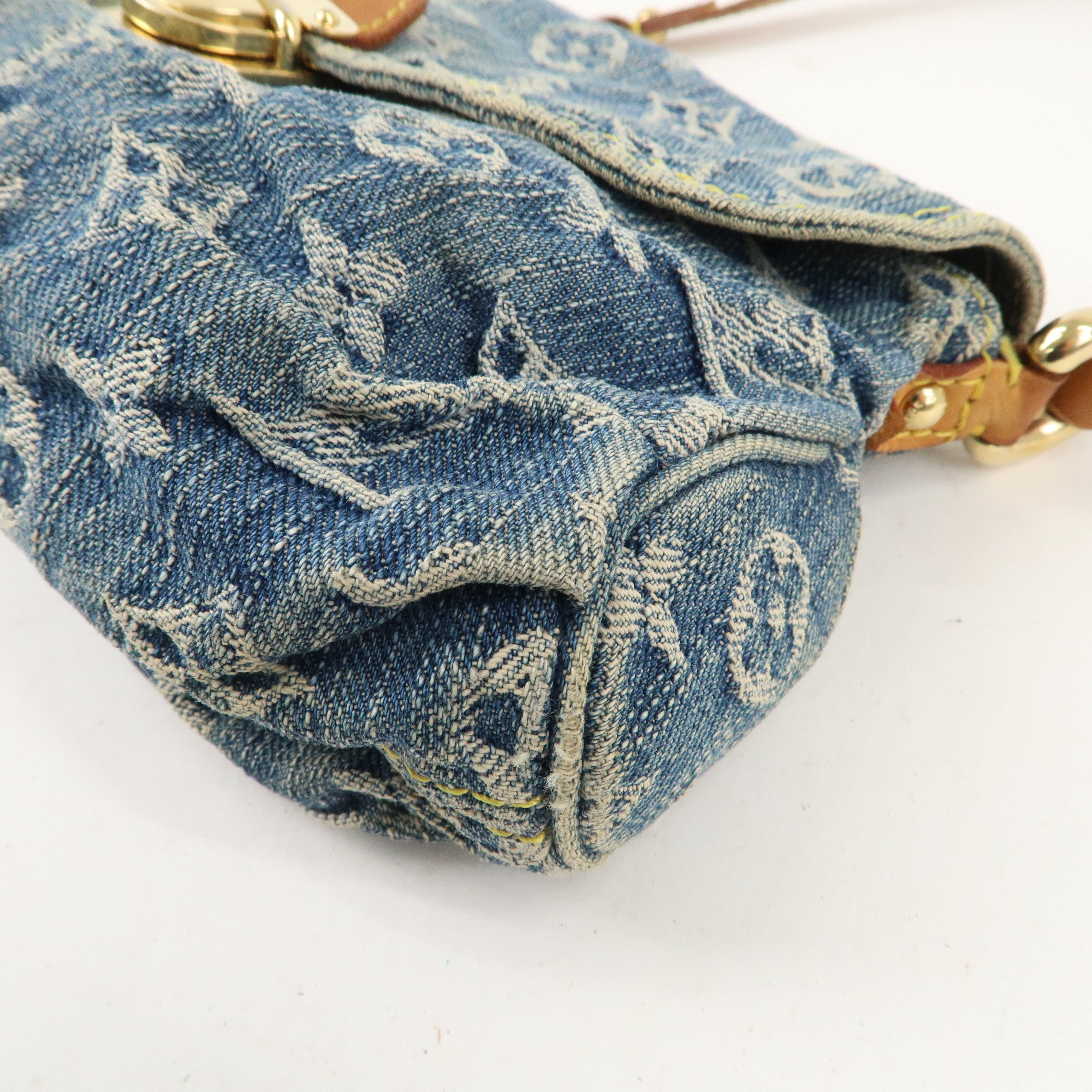 Louis Vuitton Monogram Denim Mini Pleaty Shoulder Bag M95050