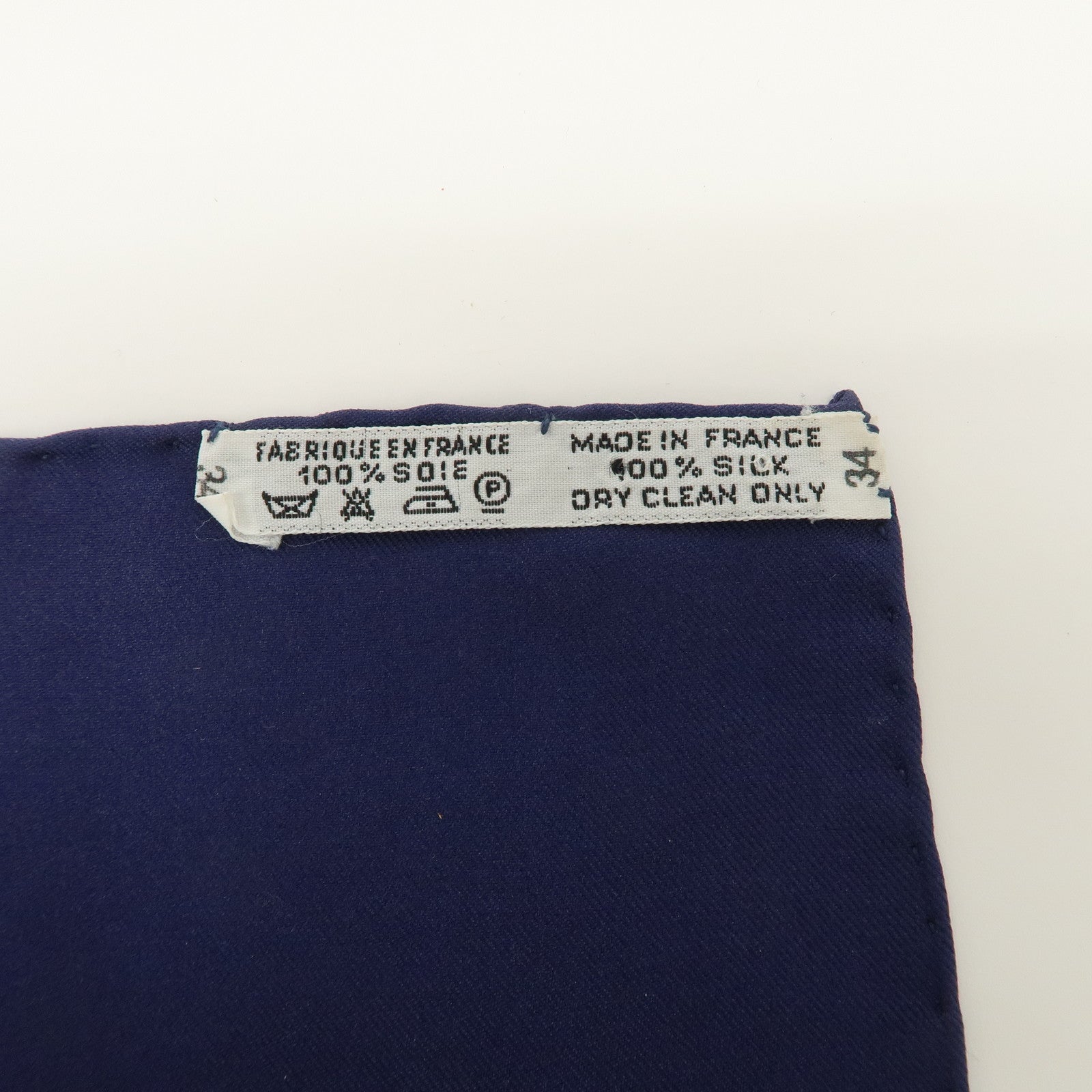 HERMES Carre90 Silk 100% ART des STEPPES Navy Multicolor Used