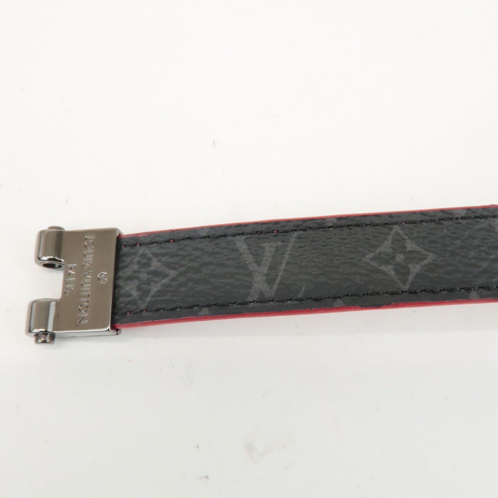 Louis Vuitton Monogram Eclipse Bracelet Bangle Black Gray Used