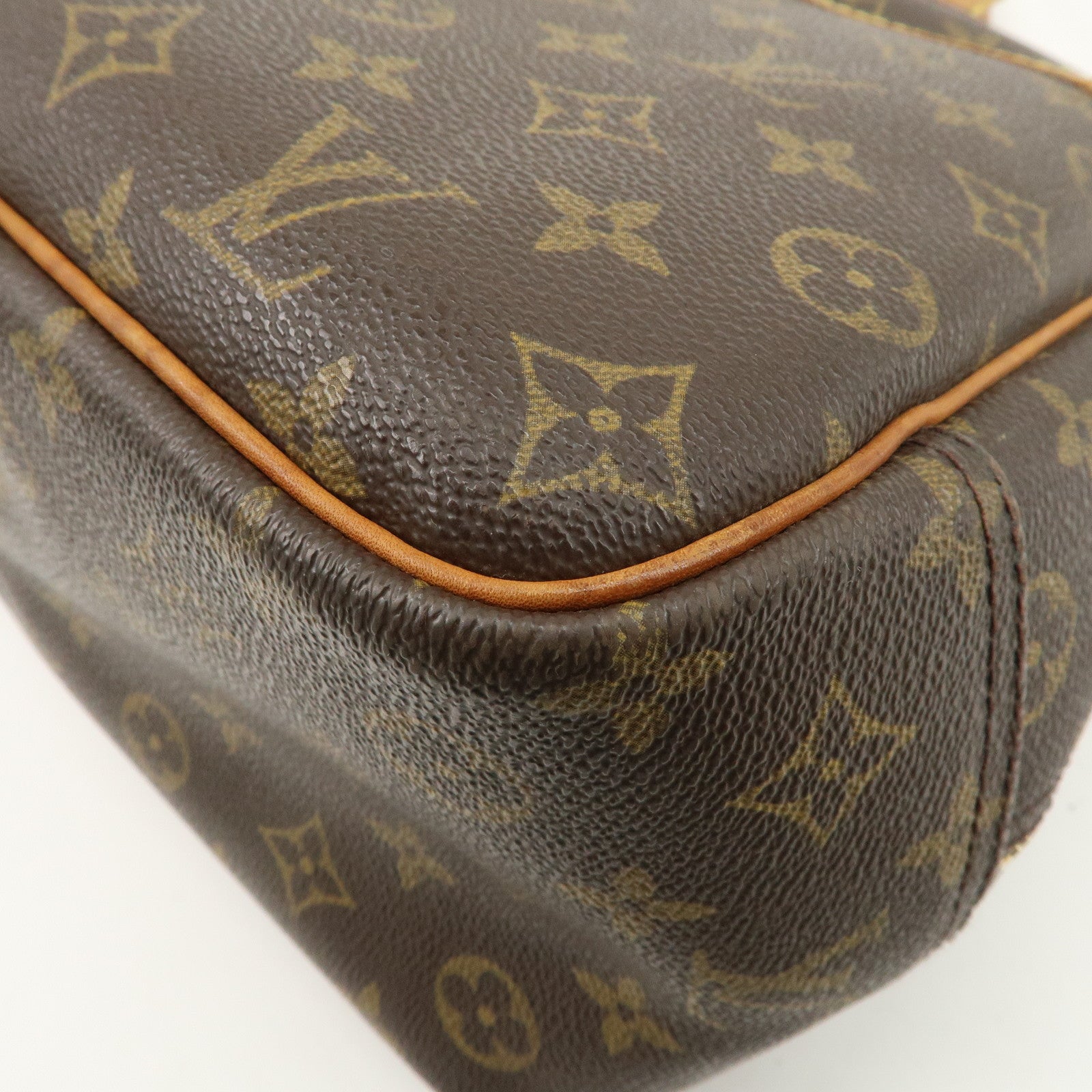 Louis Vuitton Monogram Deauville Hand Bag Brown M47270