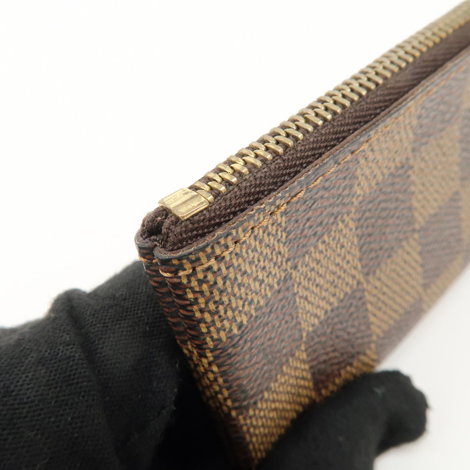 Louis Vuitton Damier Ebene Pochette Cles Coin Case N62658 Used