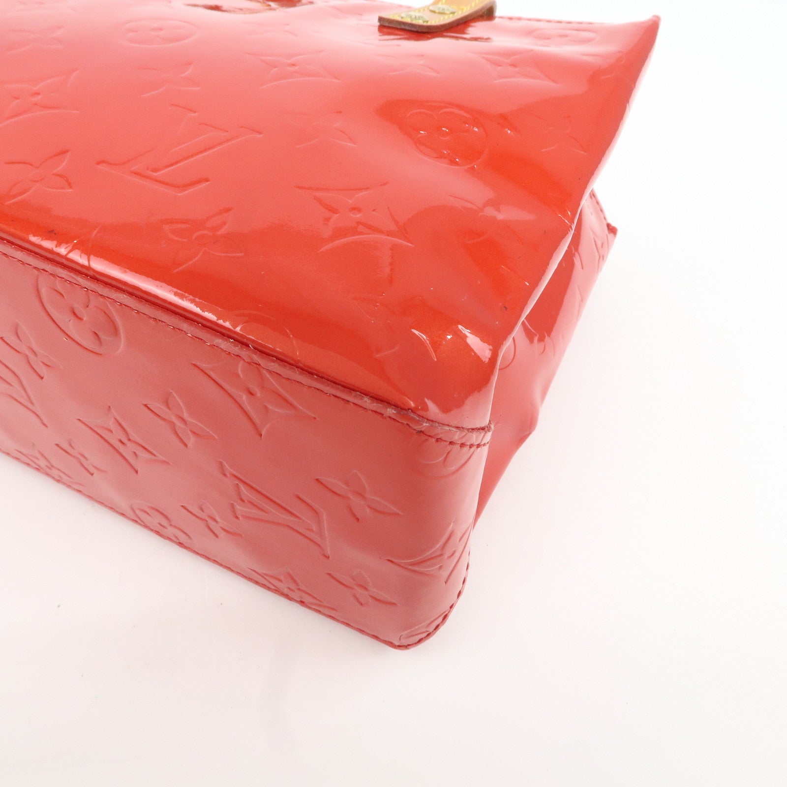 Louis Vuitton Monogram Vernis Lead PM Hand Bag M91088 Rouge Used