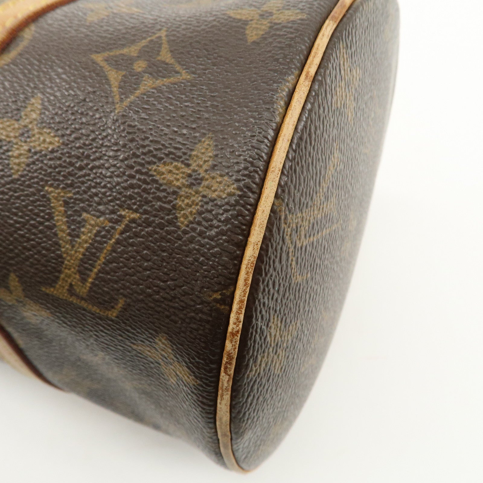 Louis Vuitton Monogram Papillon 30 Hand Bag M51385 Brown Used