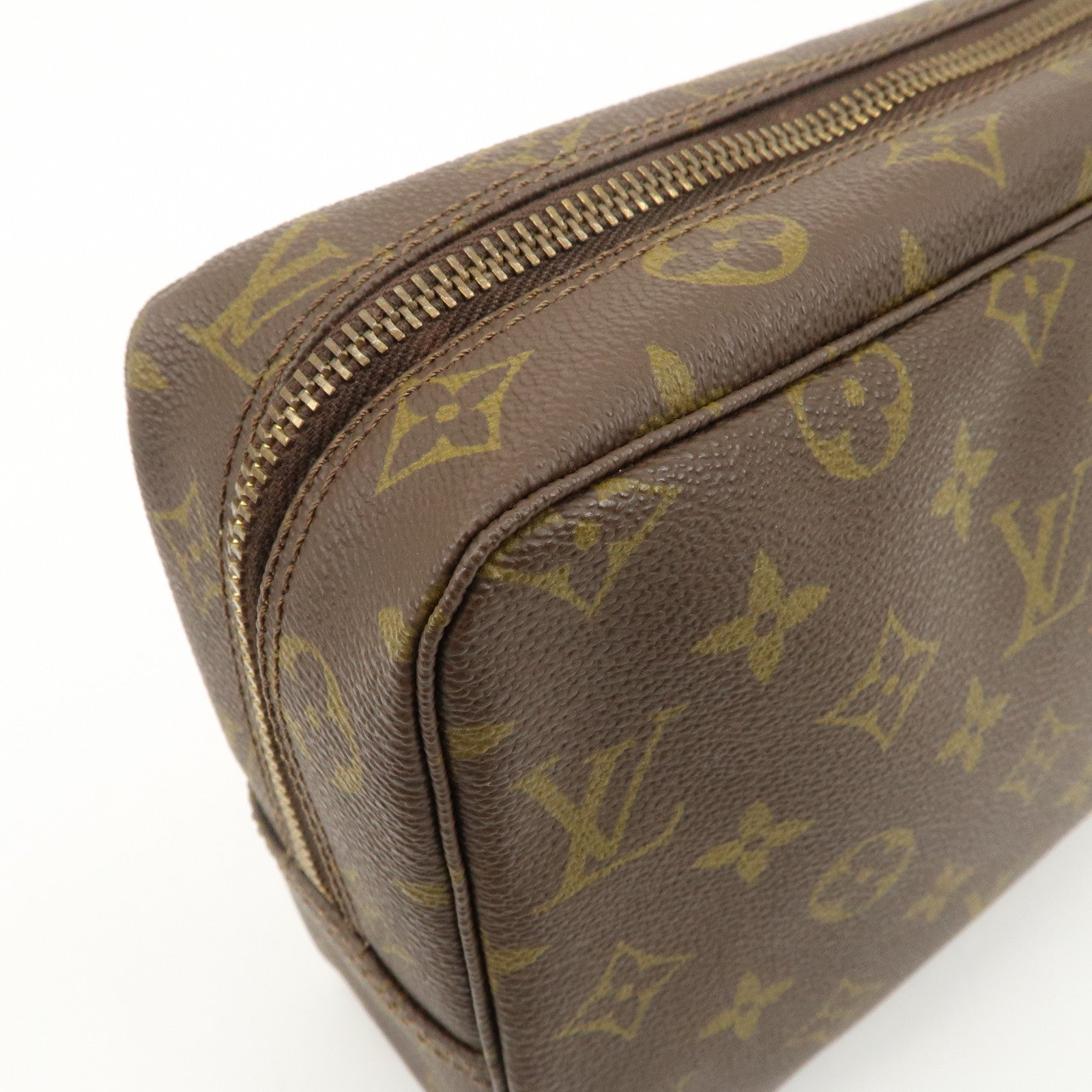 Louis Vuitton Monogram Trousse Toilette 28 Pouch Brown M47522 Used