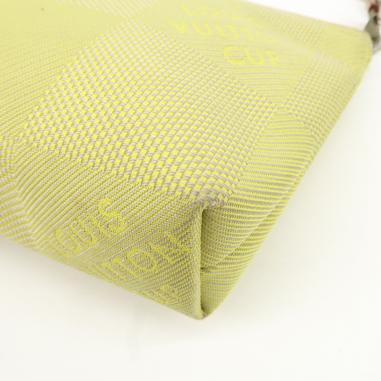 Louis Vuitton Damier Jean Volunteer Pouch Lime Yellow Used