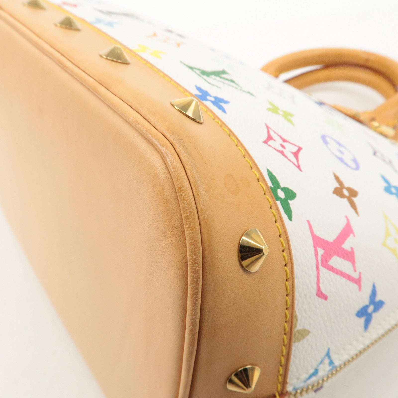 Louis Vuitton Monogram Multi Color Alma Hand Bag Blanc M92647