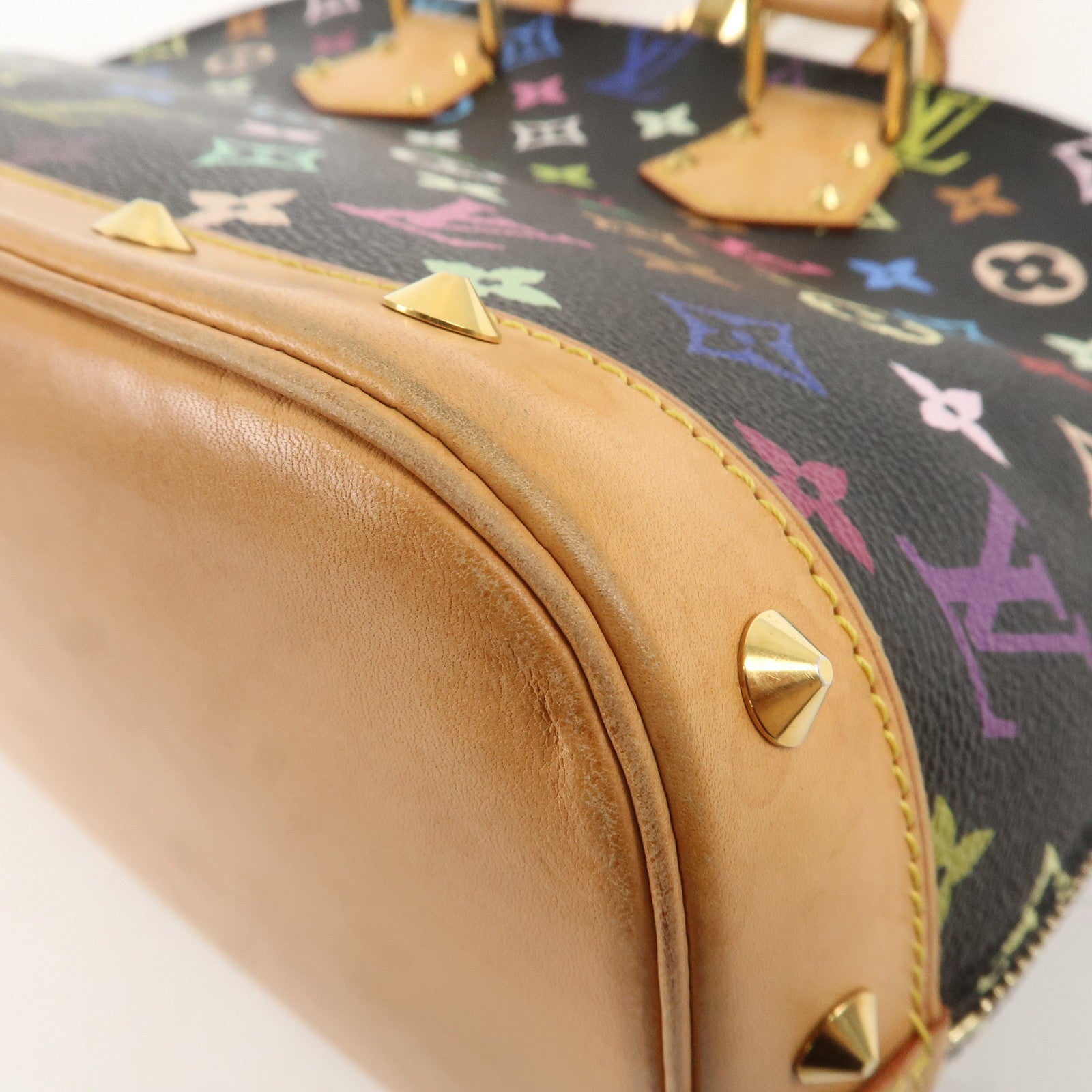 Louis Vuitton Monogram Multicolor Alma Hand Bag Noir M92646