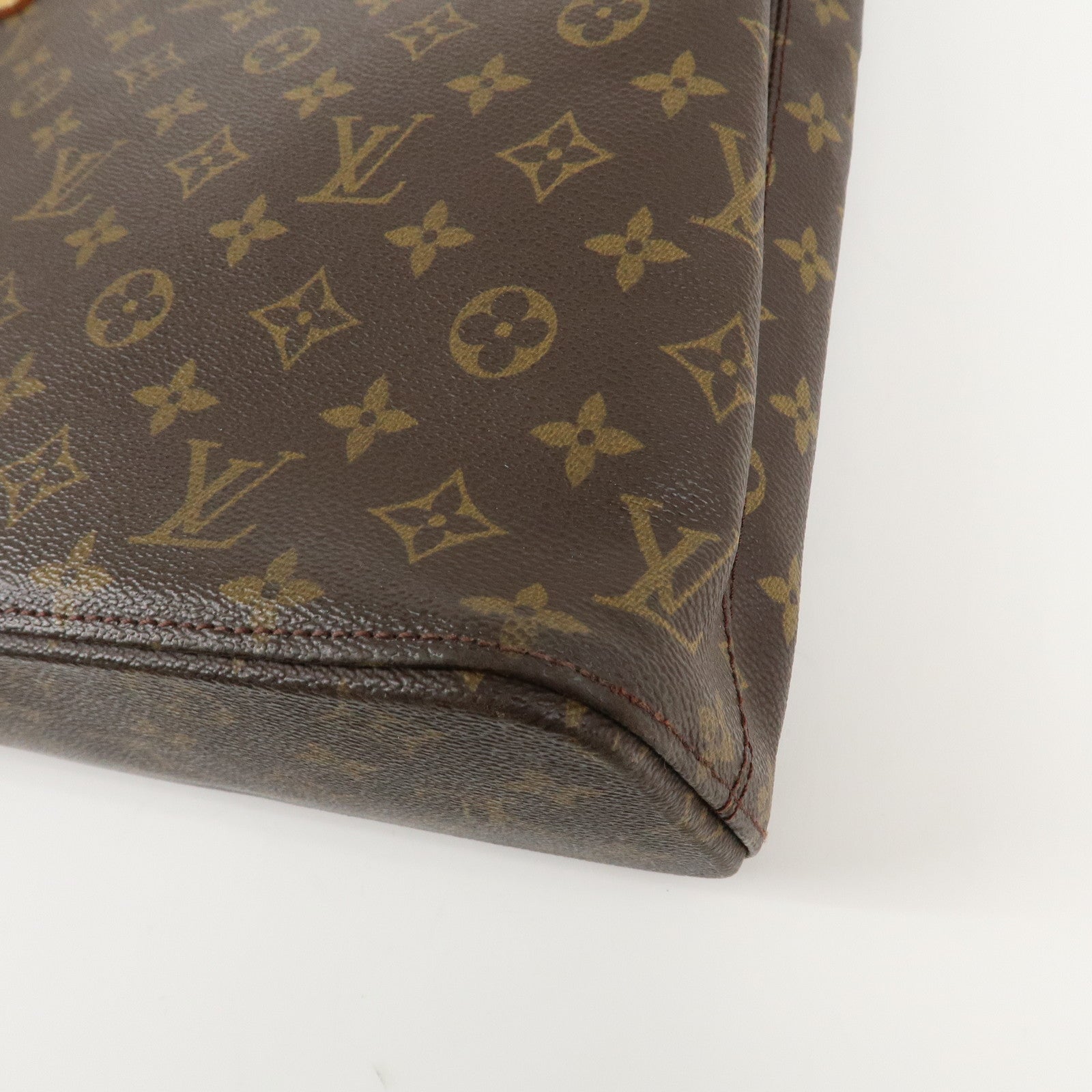 Louis Vuitton Monogram Luco Tote Bag Hand Bag Brown M51155 Used