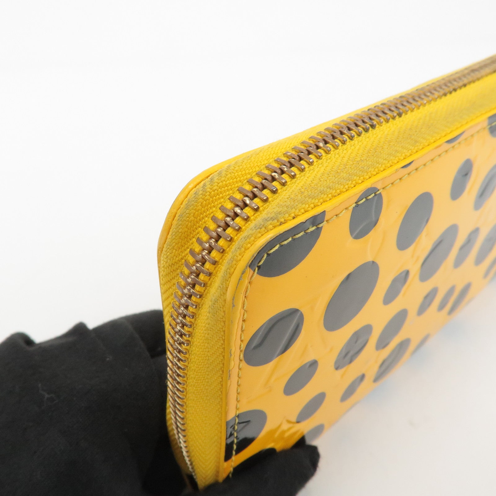 Louis Vuitton Vernis YayoiKusama Dots Infinity Zippy Wallet M91571 Used