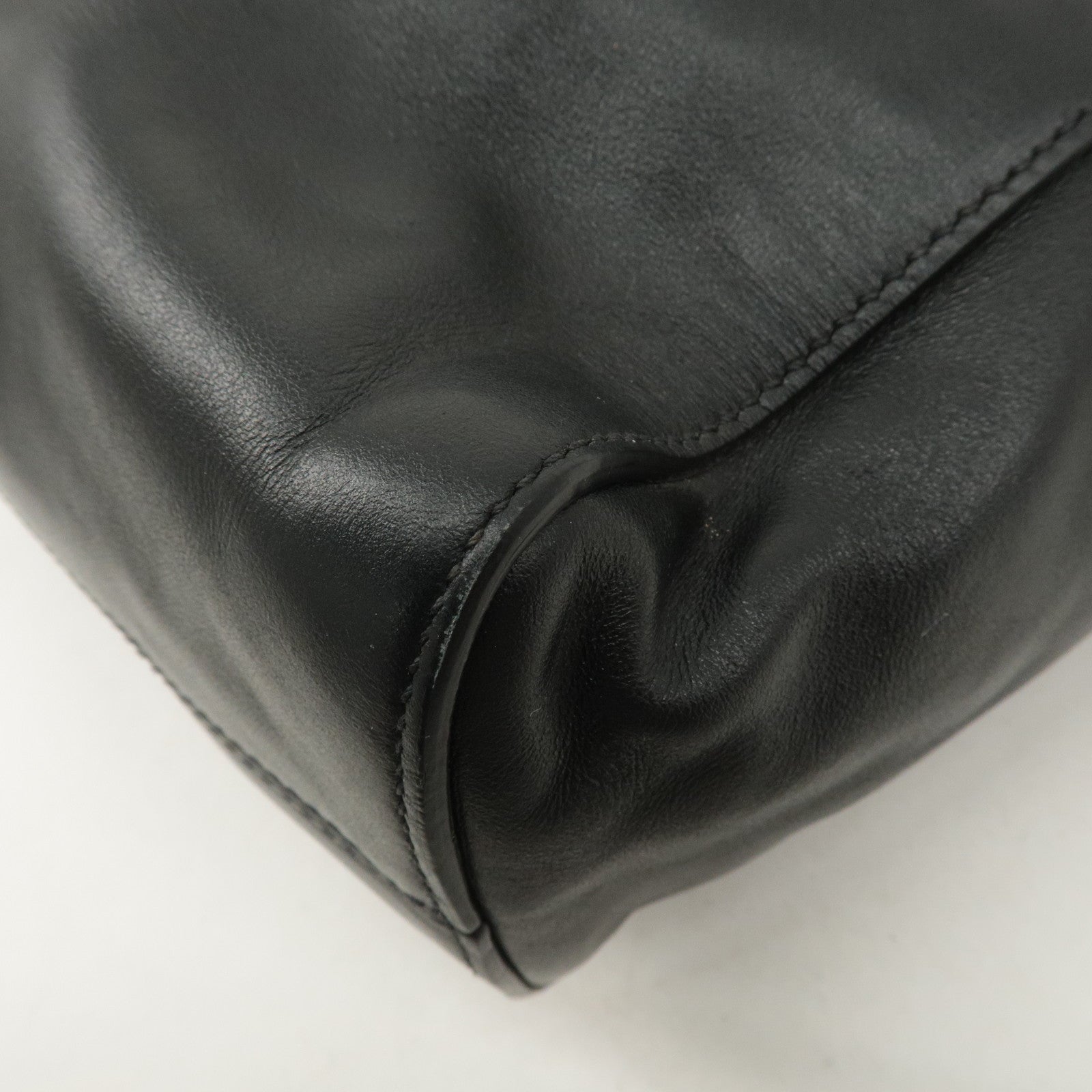 PRADA Logo Leather Tote bag Nero Black