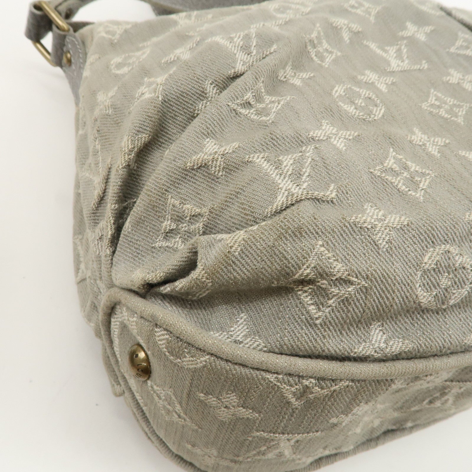 Louis Vuitton Monogram Denim Slytree Shoulder Bag Gris M45834 Used