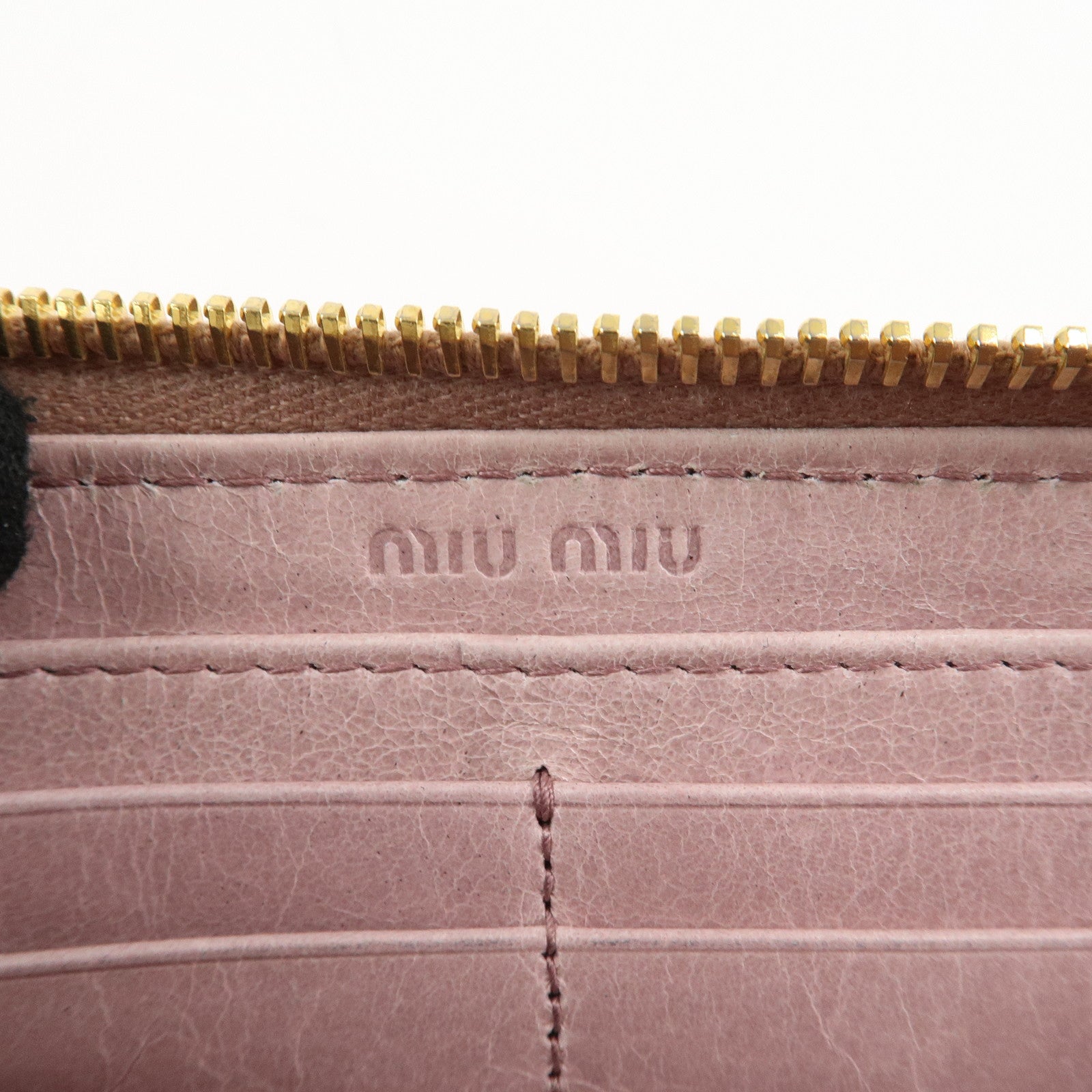 MIU MIU Matelasse Set of 2 Long Wallet Pink 5M1109 5M1183 Used