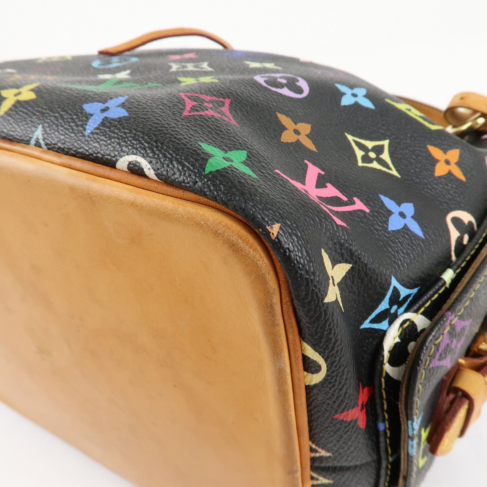 Louis Vuitton Monogram Multi Color Petit Noe Bag Noir M42230 Used