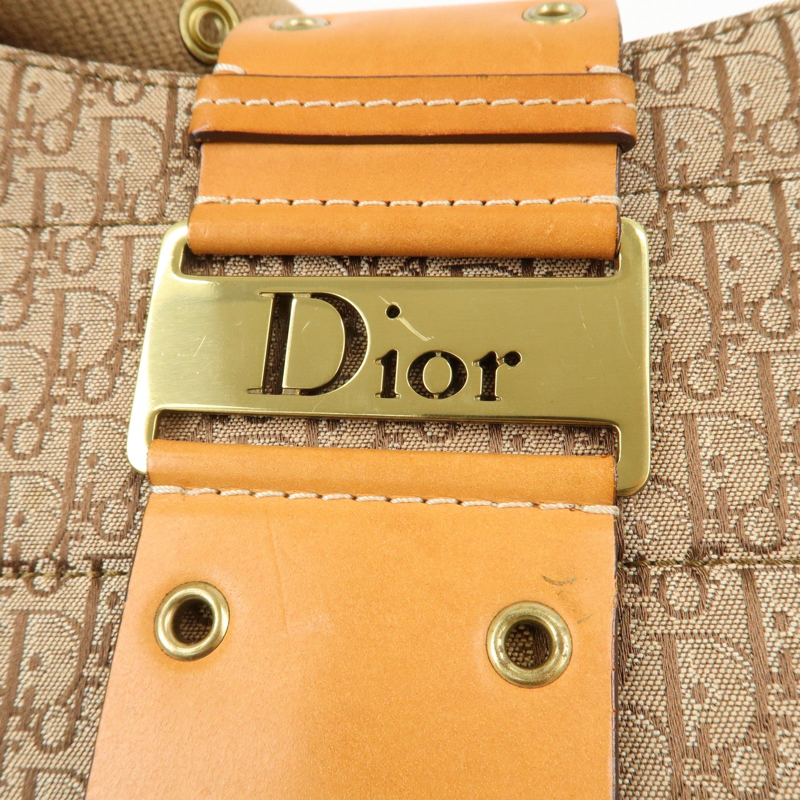 Christian Dior Trotter Canvas Leather Shoulder Bag 
Pouch Used