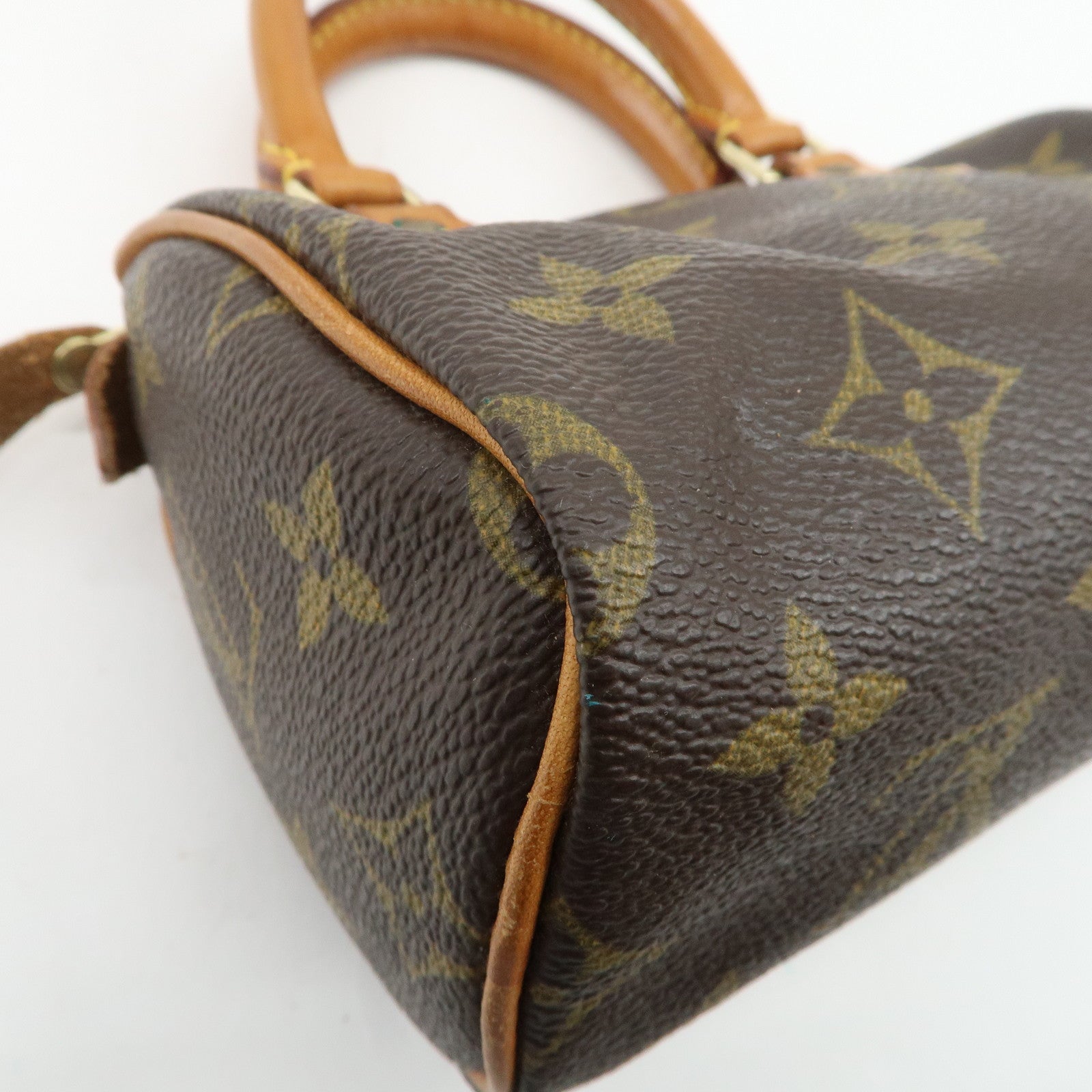 Louis Vuitton Monogram Mini Speedy Hand Bag Brown M41534 Used