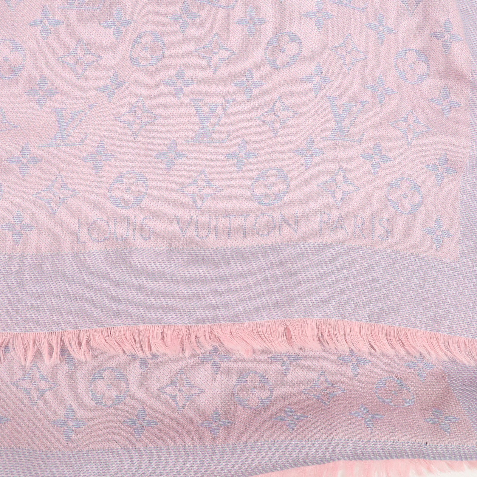 Louis Vuitton Monogram Rainbow Stole Pink Purple Blue M75749 Used