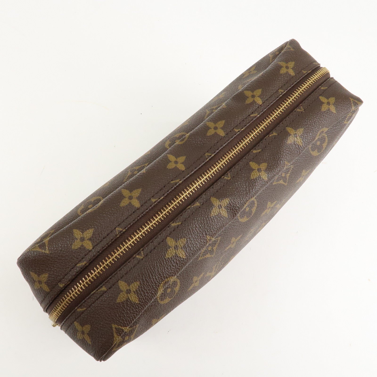 Louis Vuitton Monogram Trousse Toilette 28 Pouch Brown M47522 Used