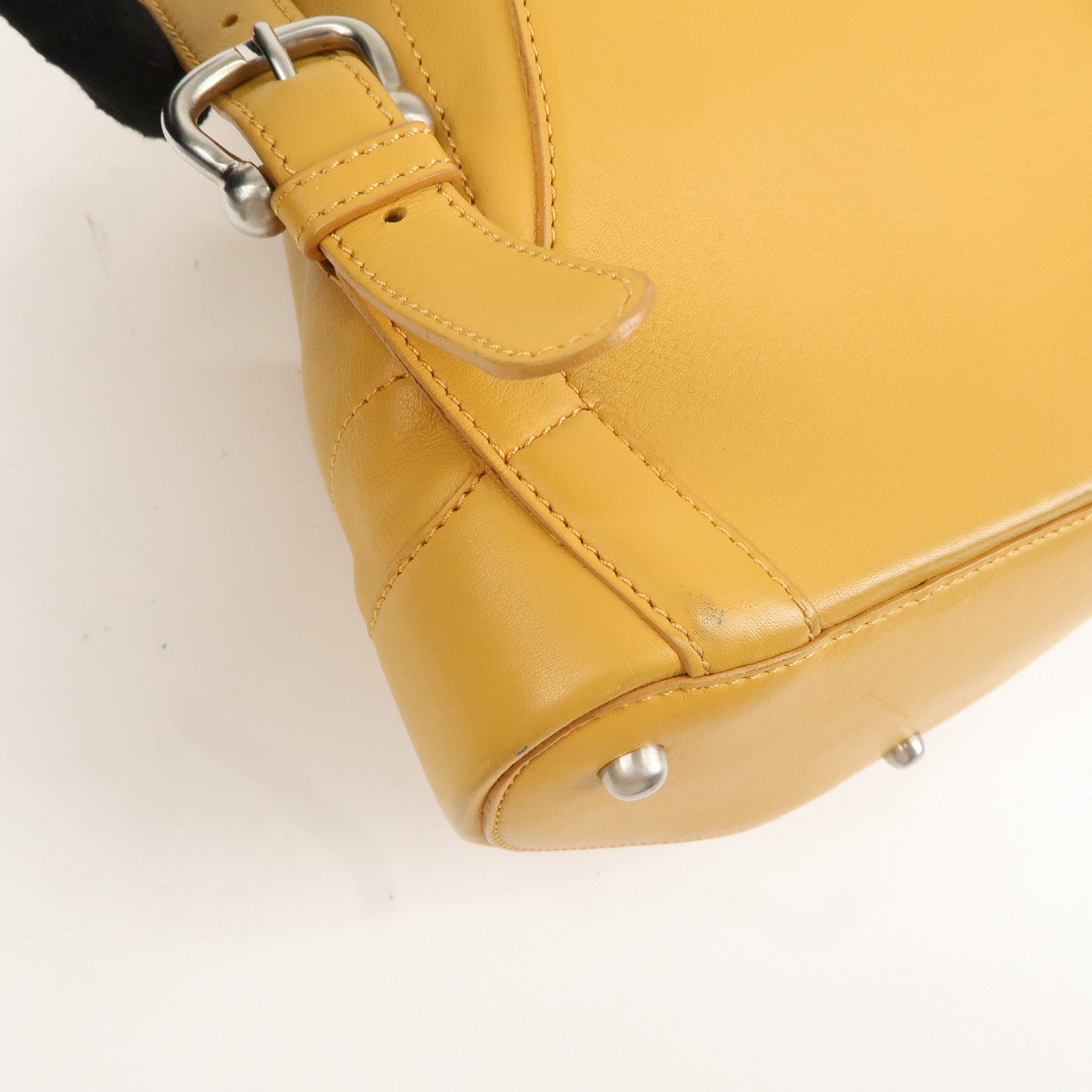 LOEWE Leather Anton Backpack Rucksack Bag Shoulder Bag Yellow