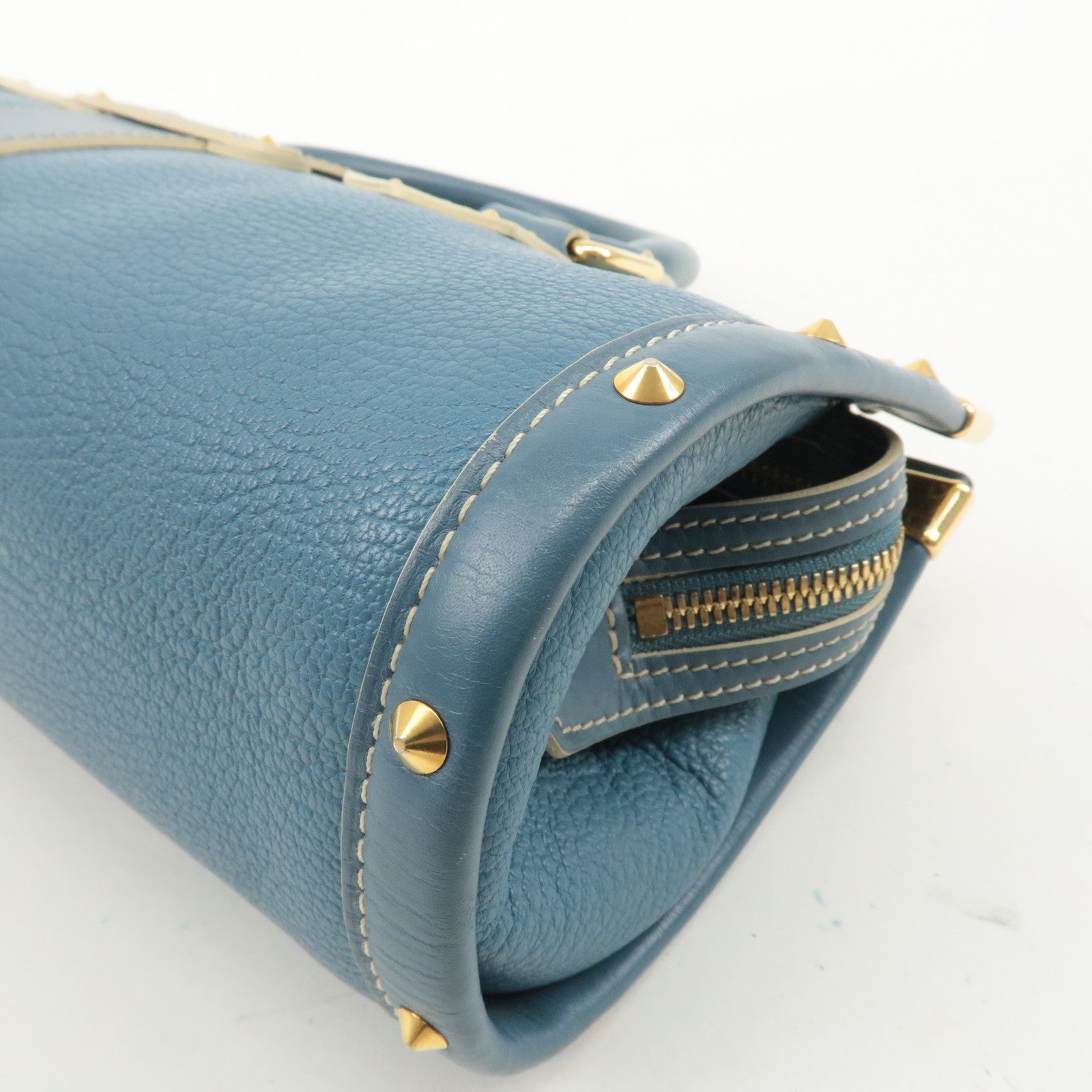 Louis Vuitton Suhali Leather Epanoui GM Hand Bag Light Blue