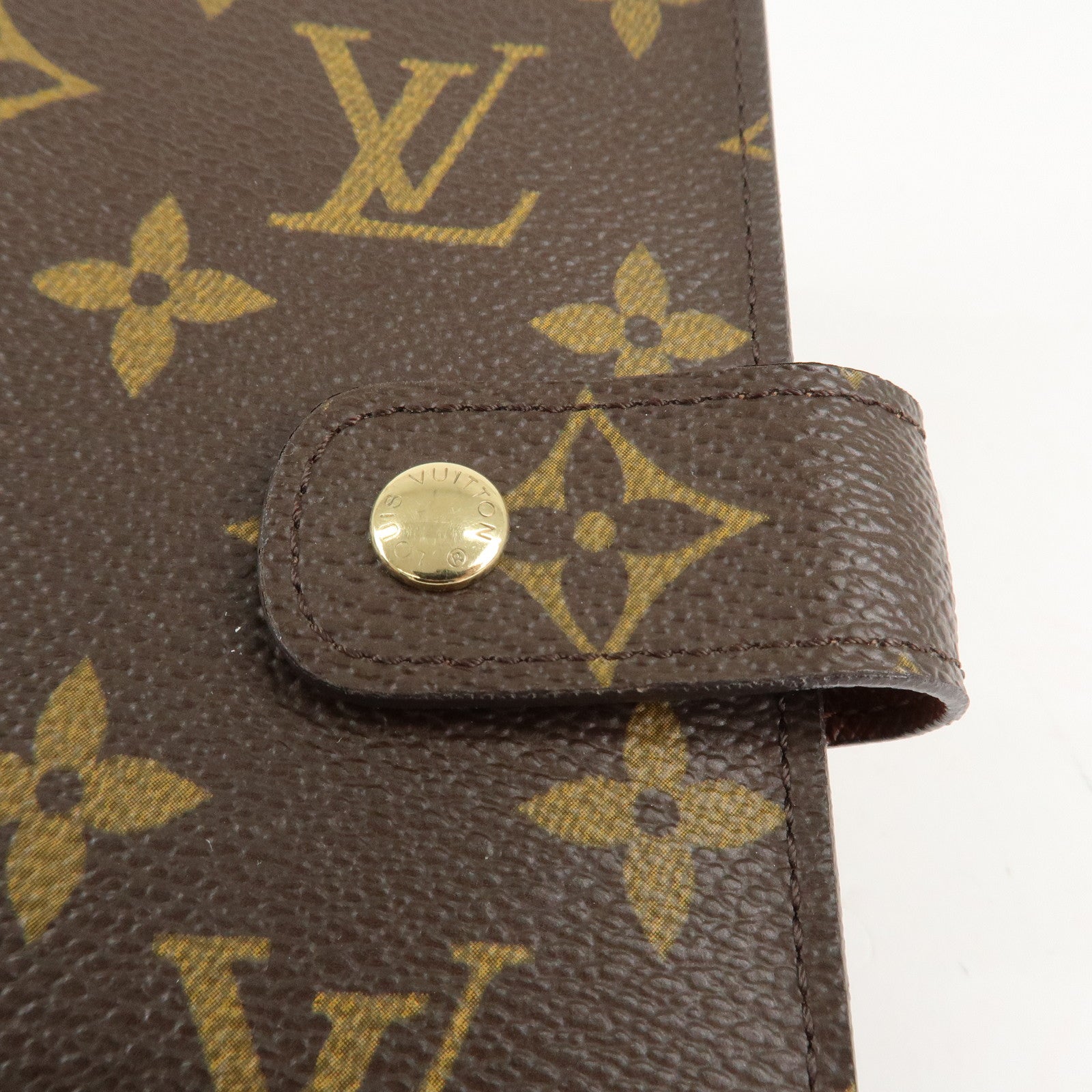 Louis Vuitton Monogram Agenda MM Planner Cover Brown R20004 Used