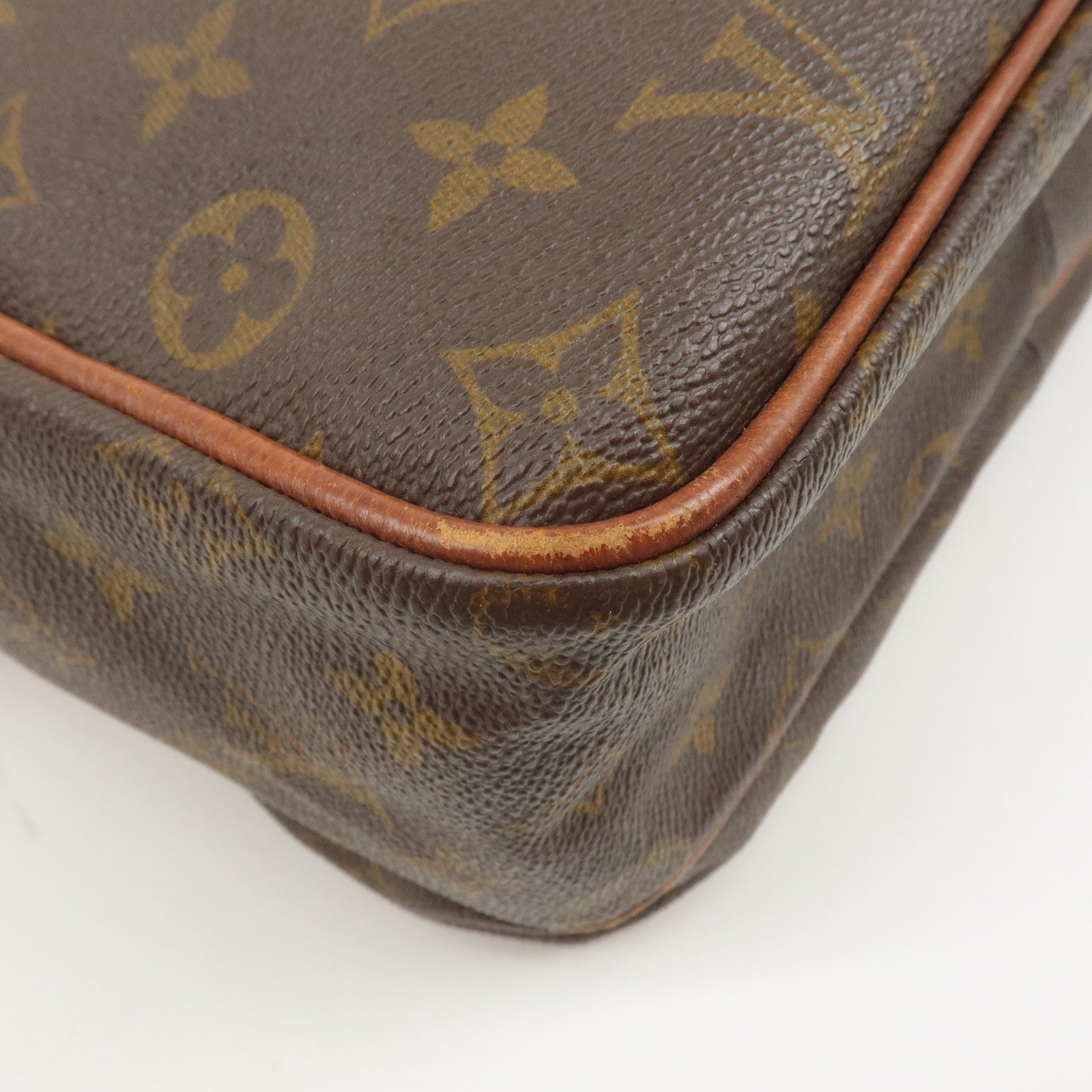 Louis Vuitton Monogram Nail Shoulder Bag Old Model Brown