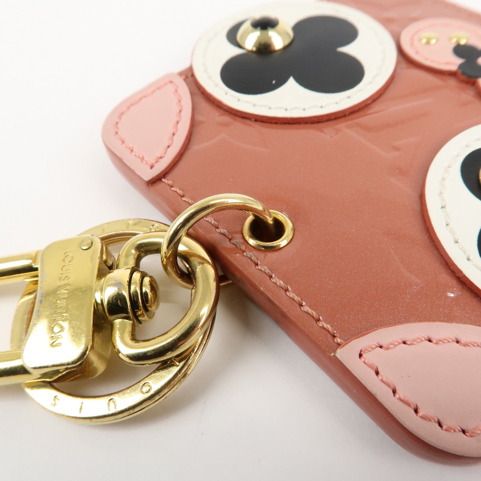 Louis Vuitton Monogram Vernis Porte Cles Animal Face M68217