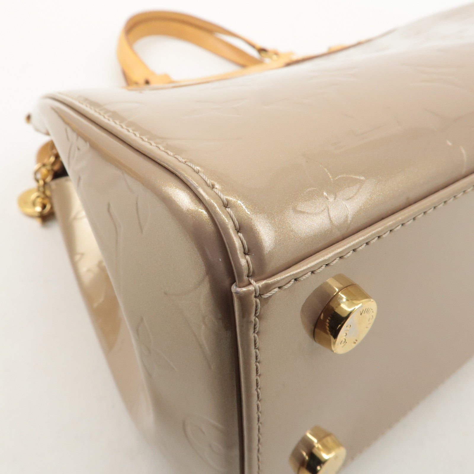 Louis Vuitton Monogram Vernis Blair MM Hand Bag Beige M91755