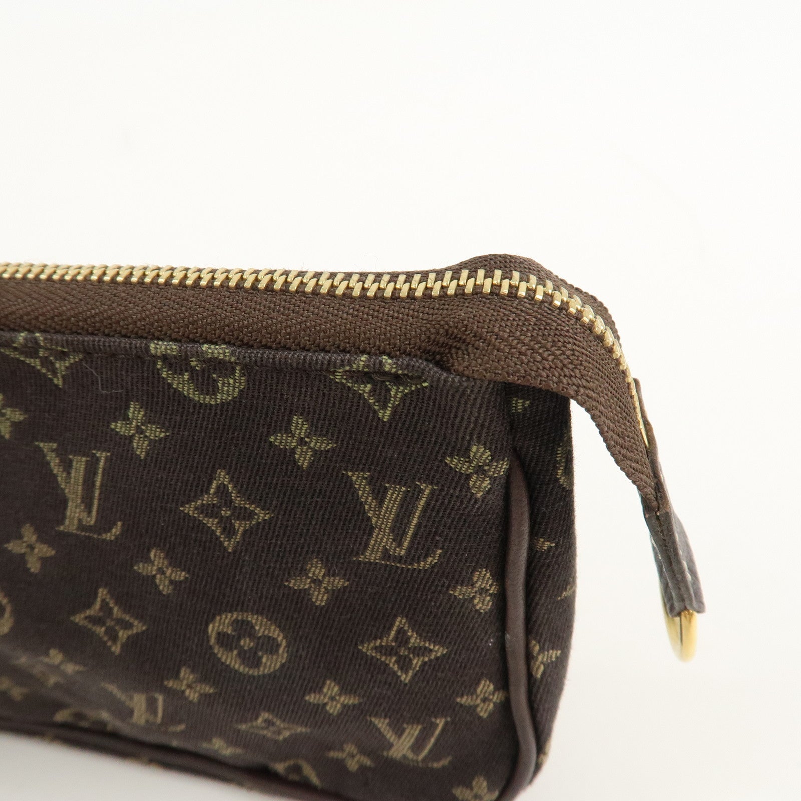 Louis Vuitton Monogram Mini Lin Pouch for Bucket PM Bag Ebene Used