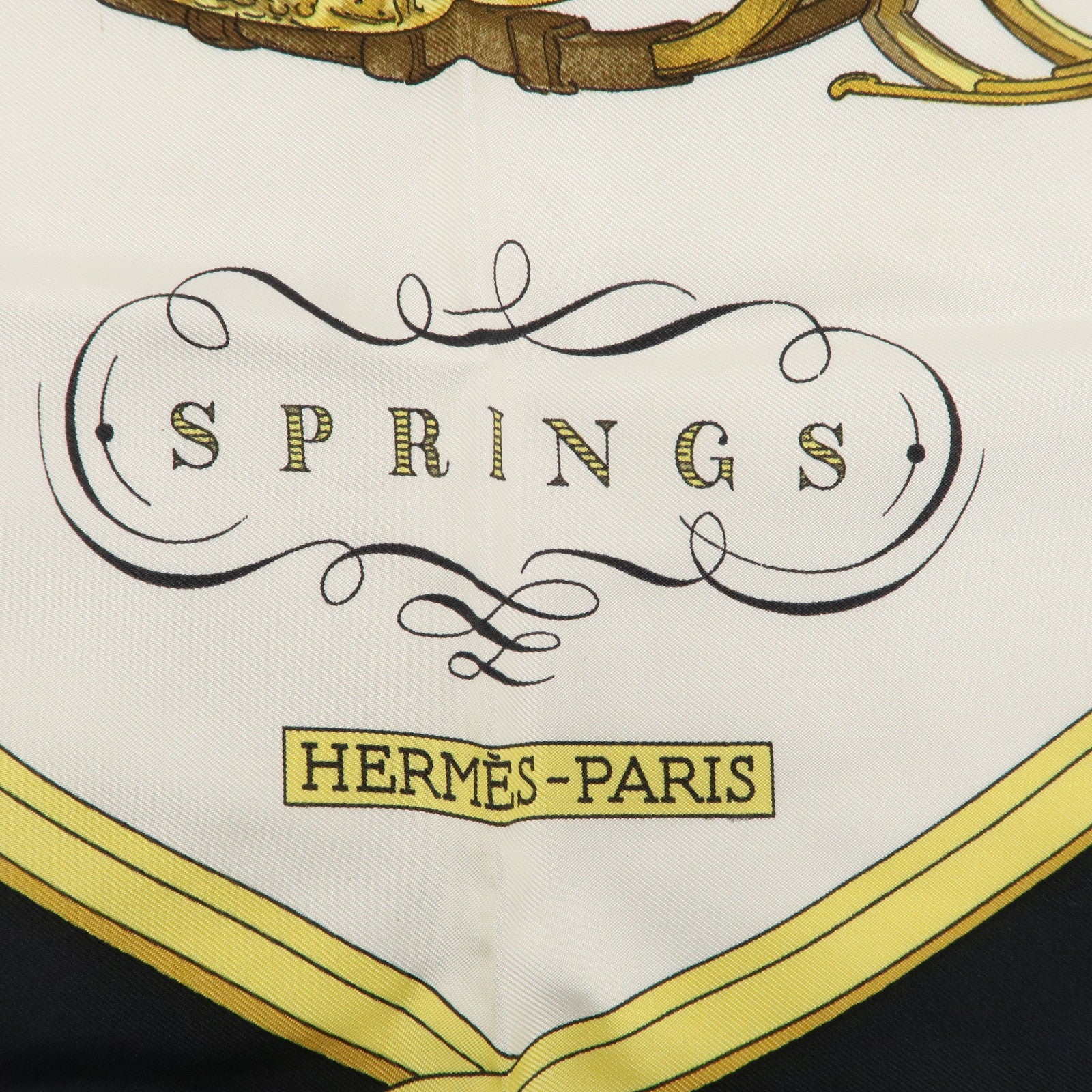 HERMES Carre90 100% Silk Scarf SPRINGS Carriage Pattern