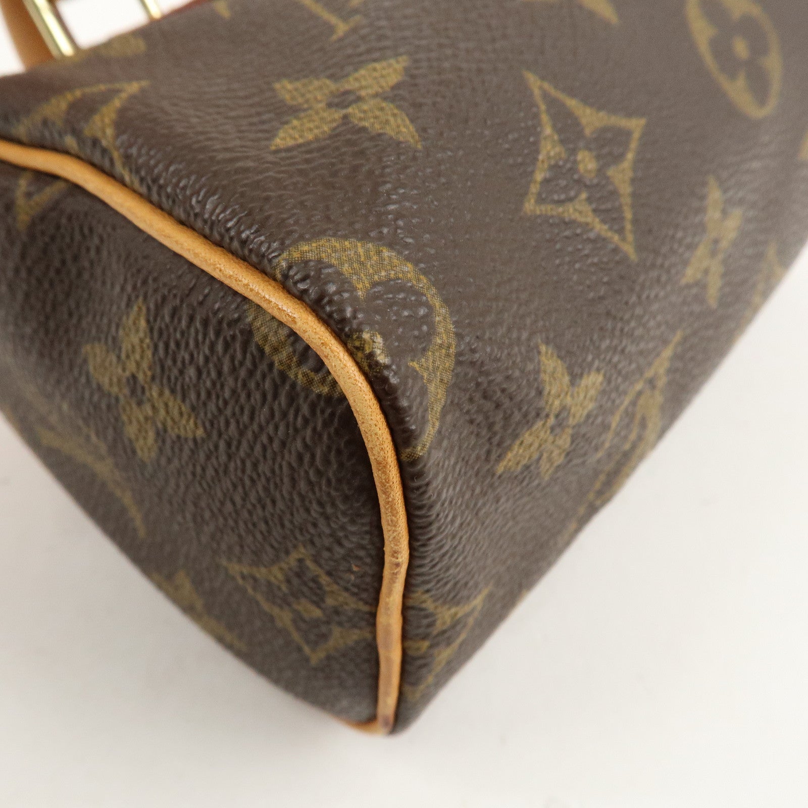 Louis Vuitton Monogram Mini Speedy Hand Bag Brown M41534 Used